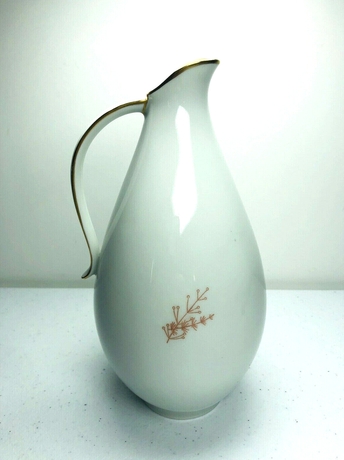 Antique JL Menau Graf Von Henneberg Pitcher Vase Ewer Germany Numbered  7 3/4”