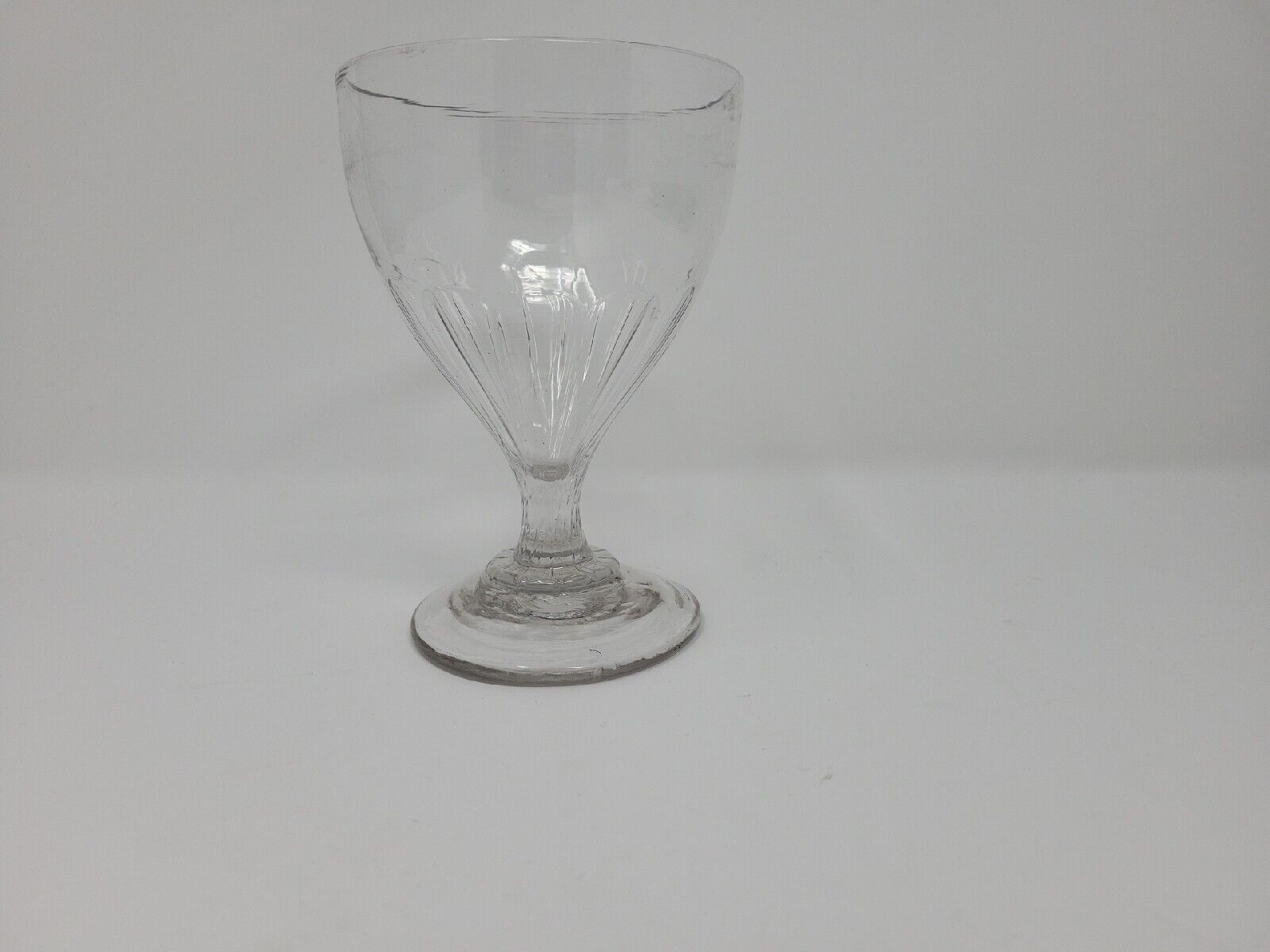 British Clear Flint Glass Pattern Molded Rummer Circa 1795