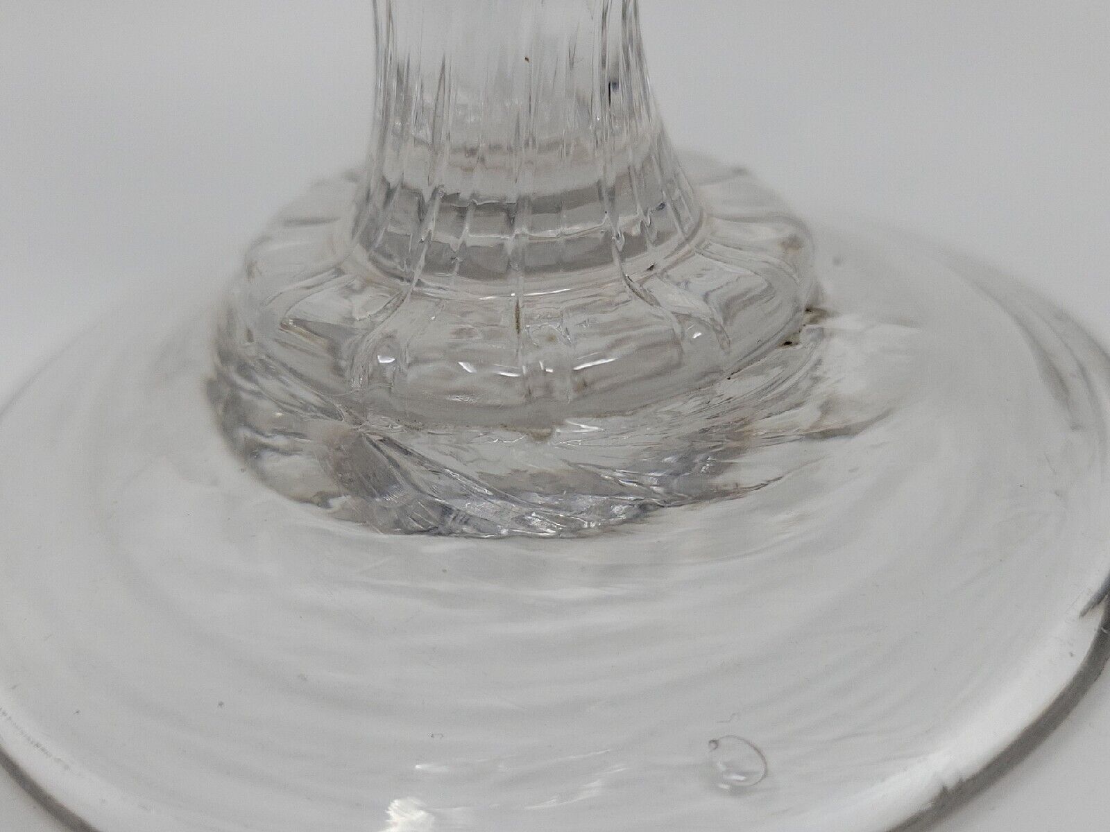 British Clear Flint Glass Pattern Molded Rummer Circa 1795