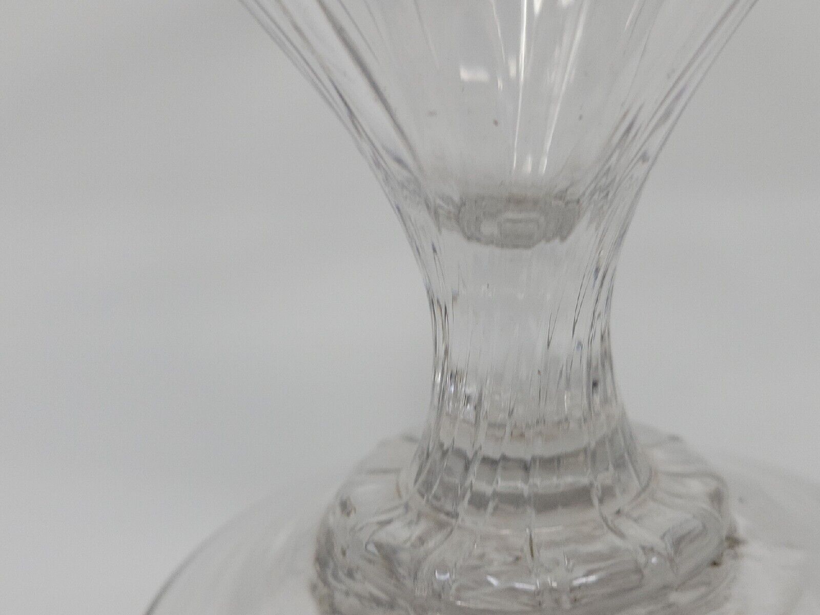 British Clear Flint Glass Pattern Molded Rummer Circa 1795