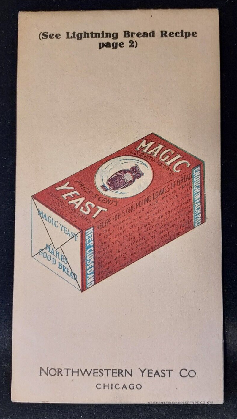 Old Cookbook Bake At Home Magic Yeast Northwestern Chicago Root Beer Premiums