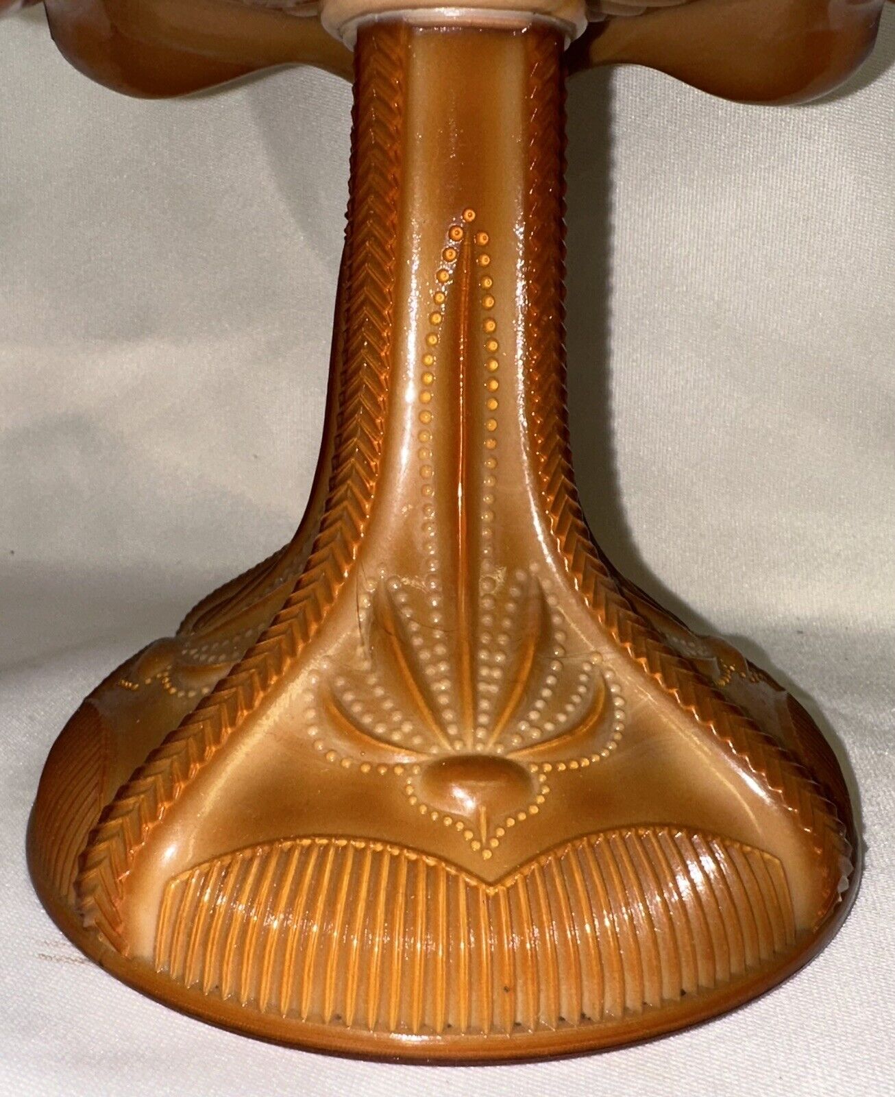 Cactus, #375, National Glass/Greentown, Chocolate Glass, Compote, USA, 1900, ExC