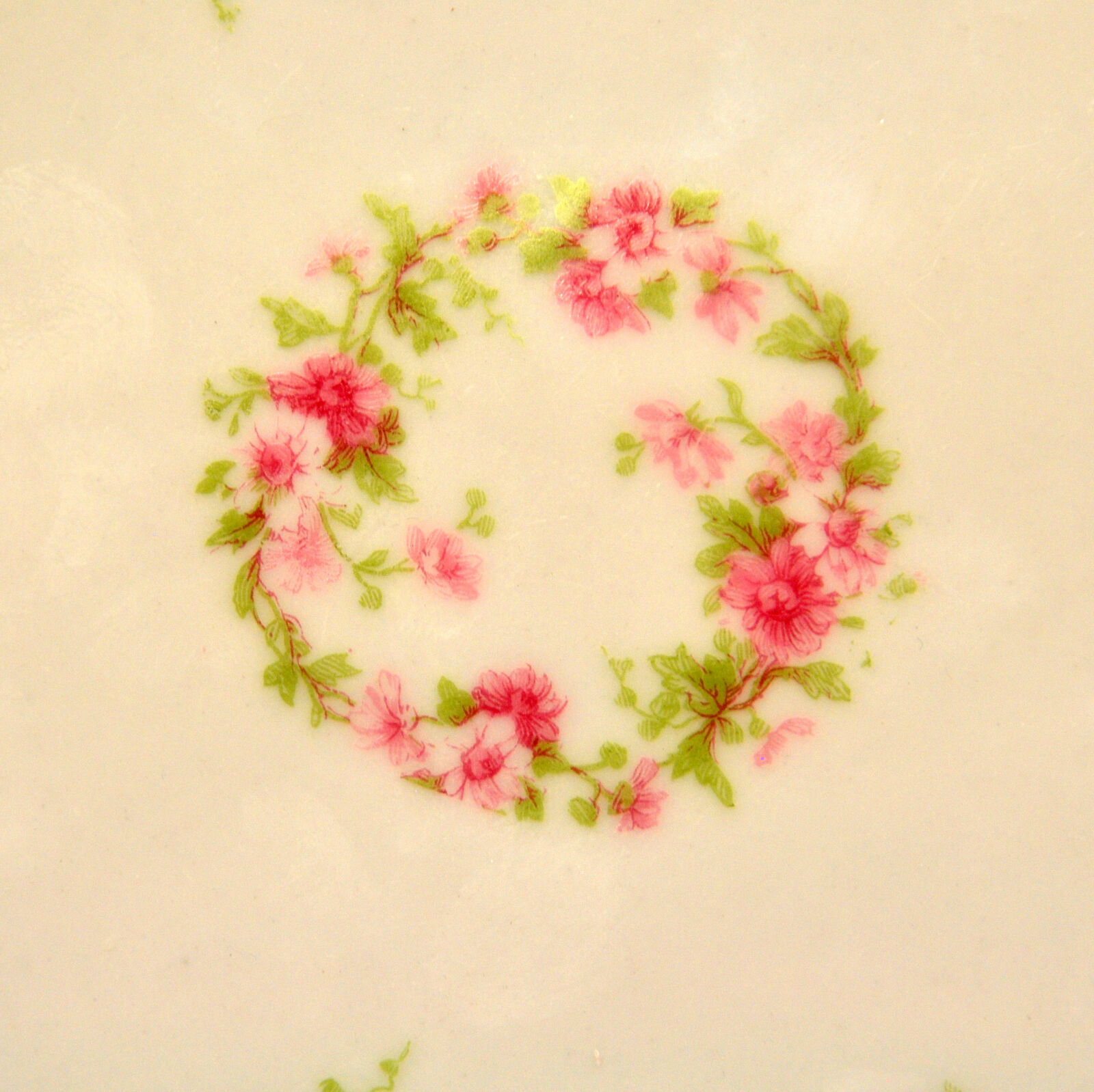 Limoges Elite Bawo Dotter Platter Serving 11 3/4" X 8 1/8" Pink Floral 1900-1914
