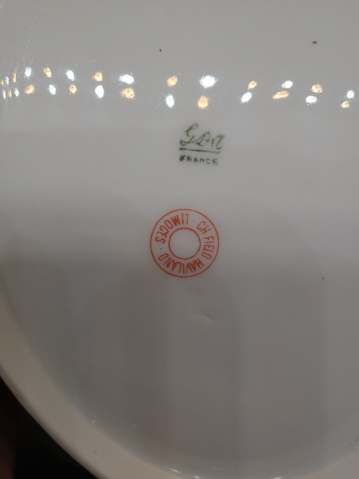 GDA Charles Field Haviland Limoges Oval Vegetable Bowl Pink Roses CHF569