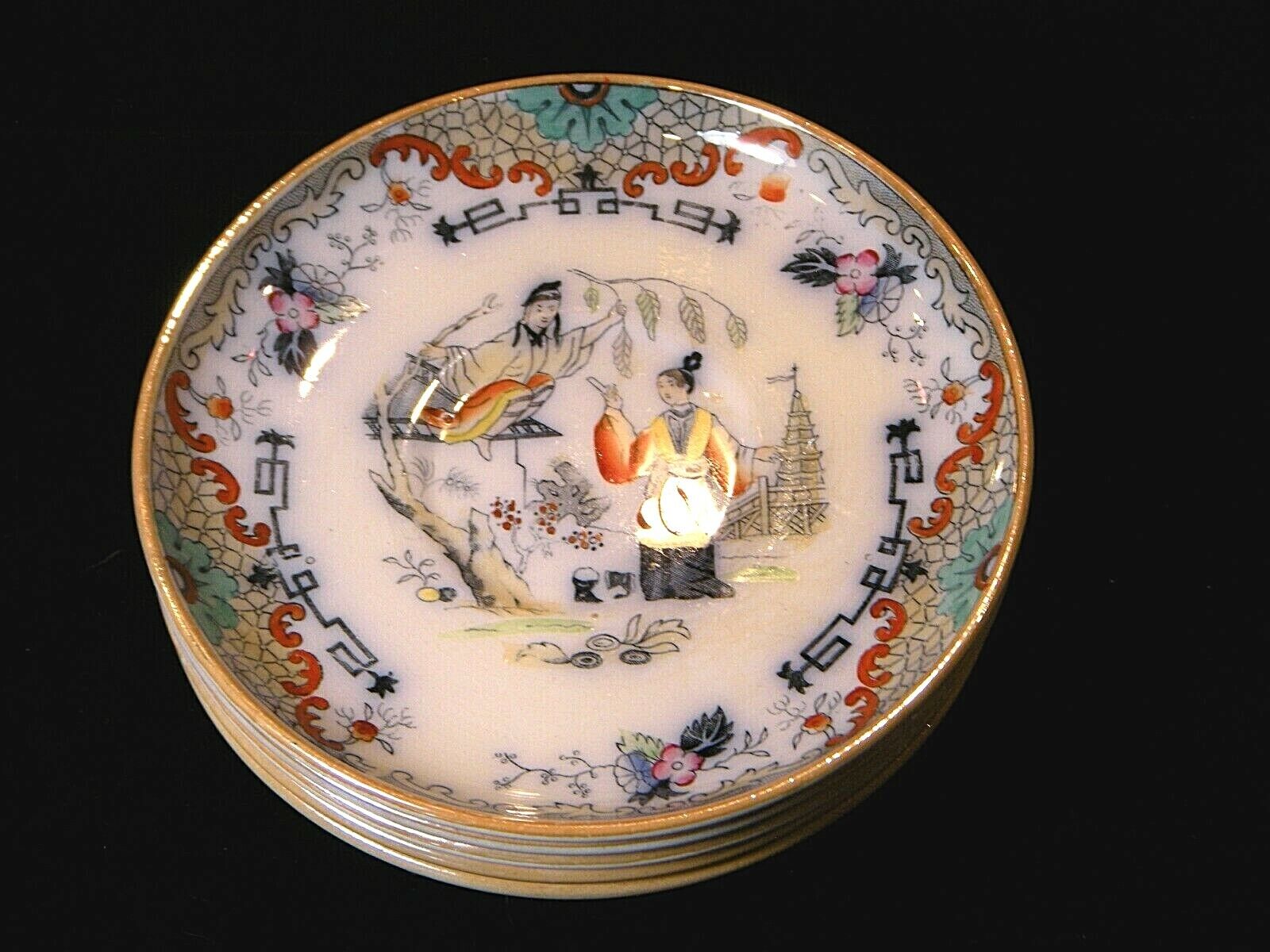 Antique Mid-1800's Petrus Regout Maastrich (Sphinx) Timor & Canton Dinnerware