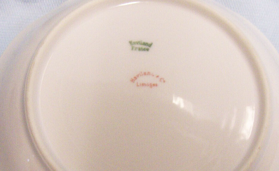 BOWL FRUIT/DESSERT/SAUCE Haviland France Limoges 5.5" D Floral Gold Trim (A2)