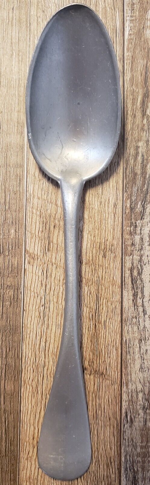 Antique 1800's 19th Century Pewter Soup Spoon 8" Flatware Tableware