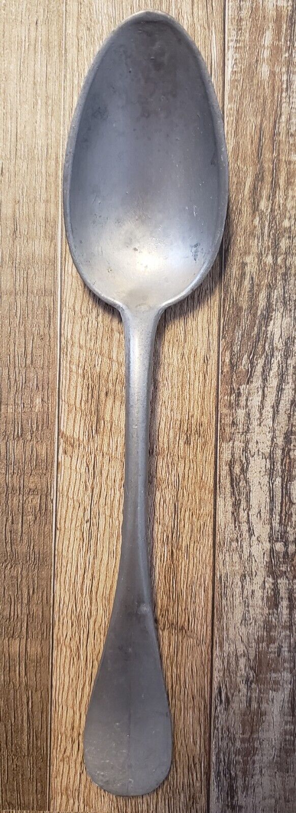 Antique 1800's 19th Century Pewter Soup Spoon 8" Flatware Tableware