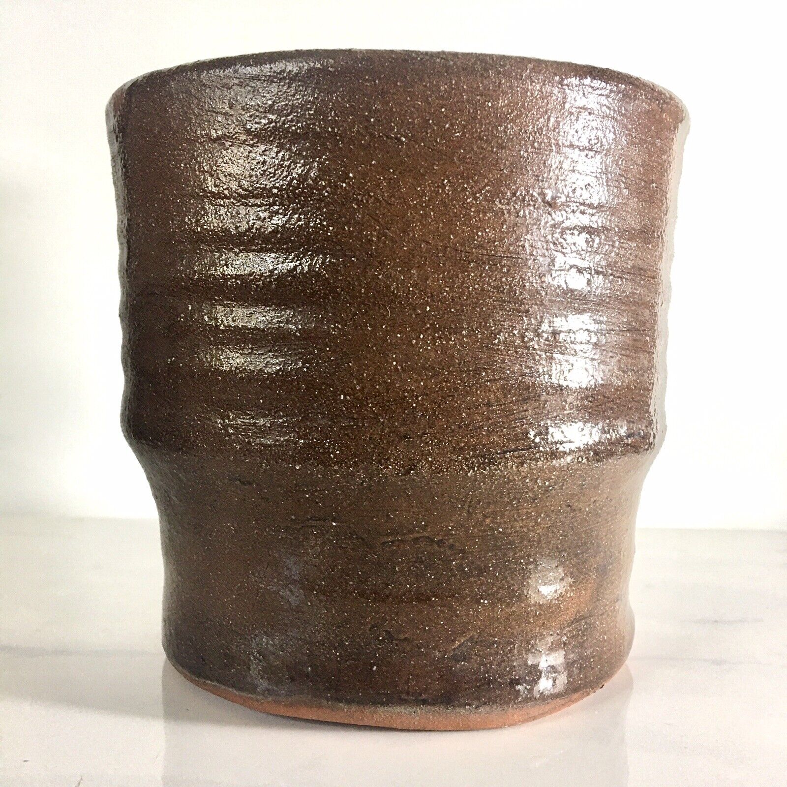 Vintage Heavy Red Ware Pottery Hand Thrown Bonsai Planter Pot Tableware Earthy