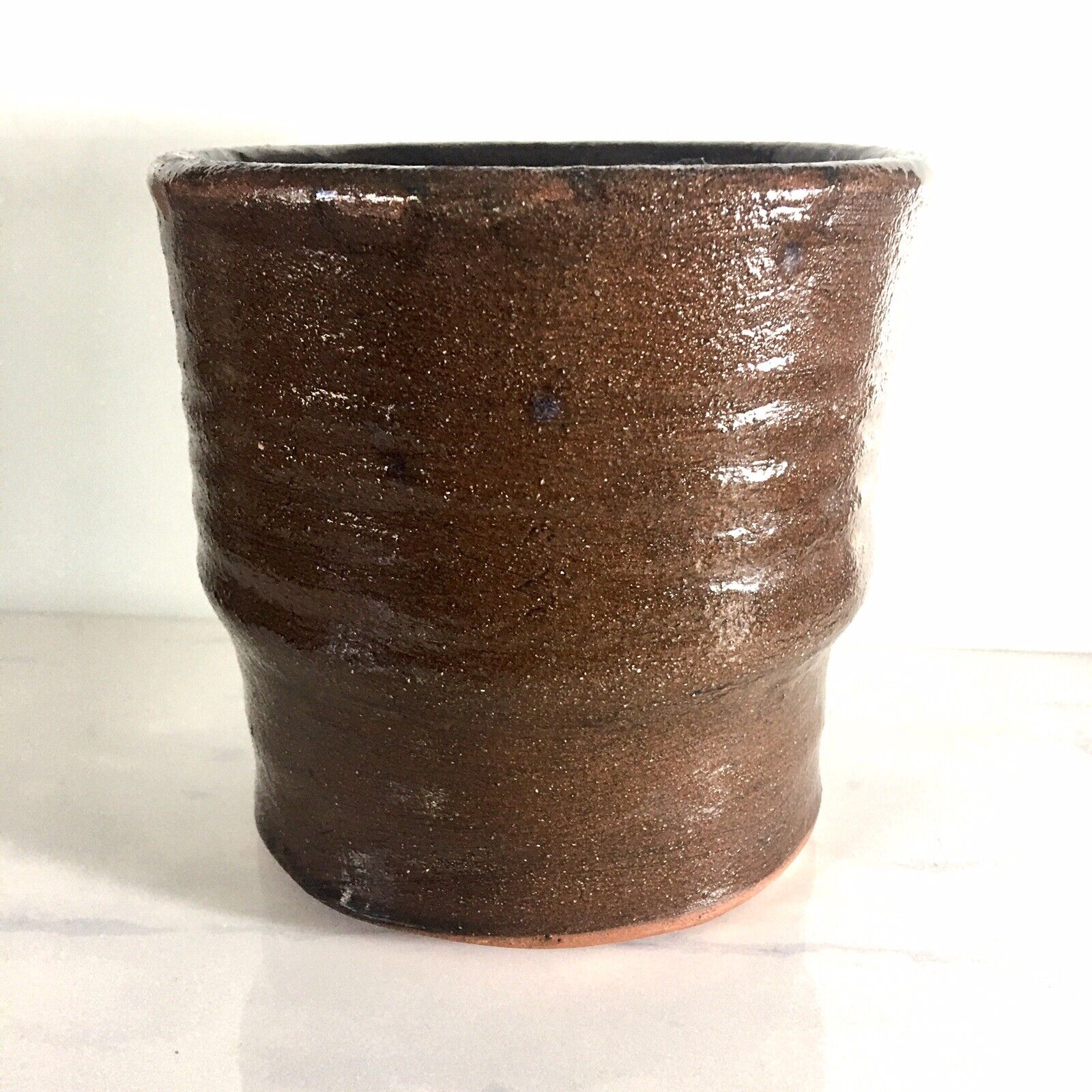Vintage Heavy Red Ware Pottery Hand Thrown Bonsai Planter Pot Tableware Earthy