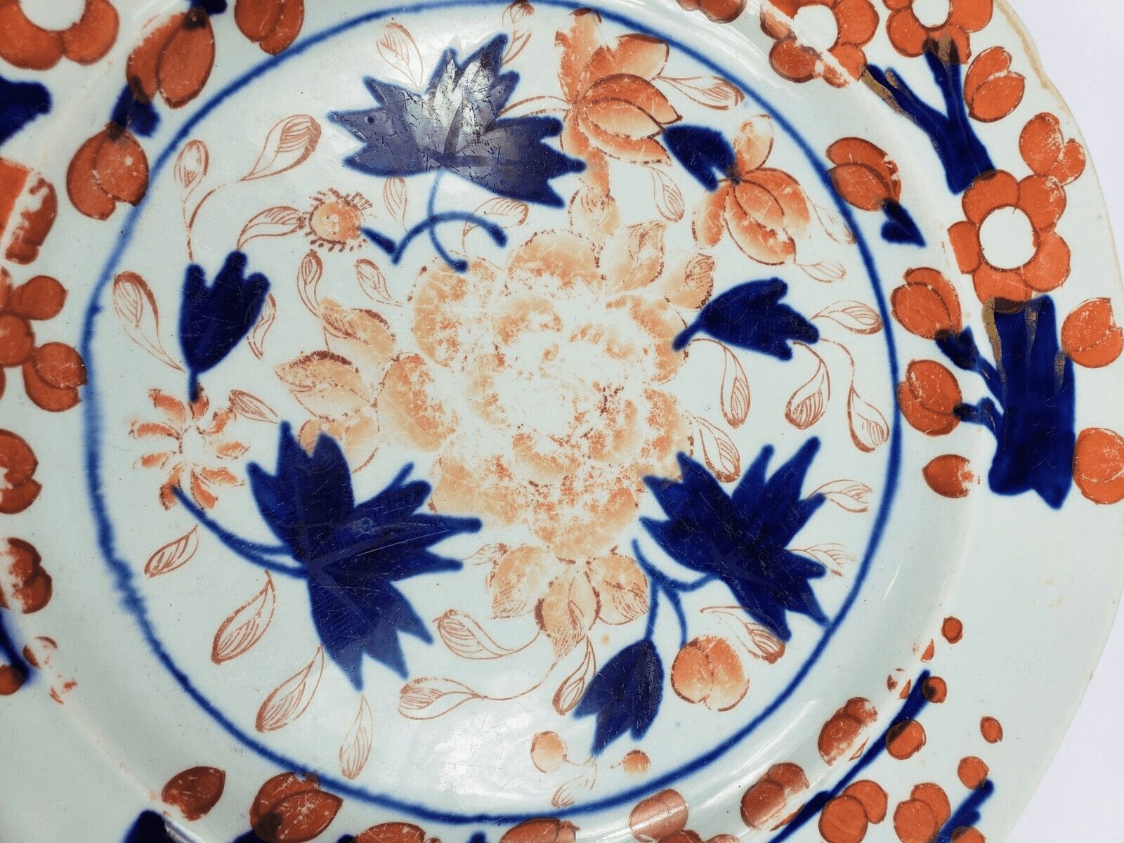 2 RARE Antique Mason's 19th Century 1800s Ironstone China Imari Floral Plates