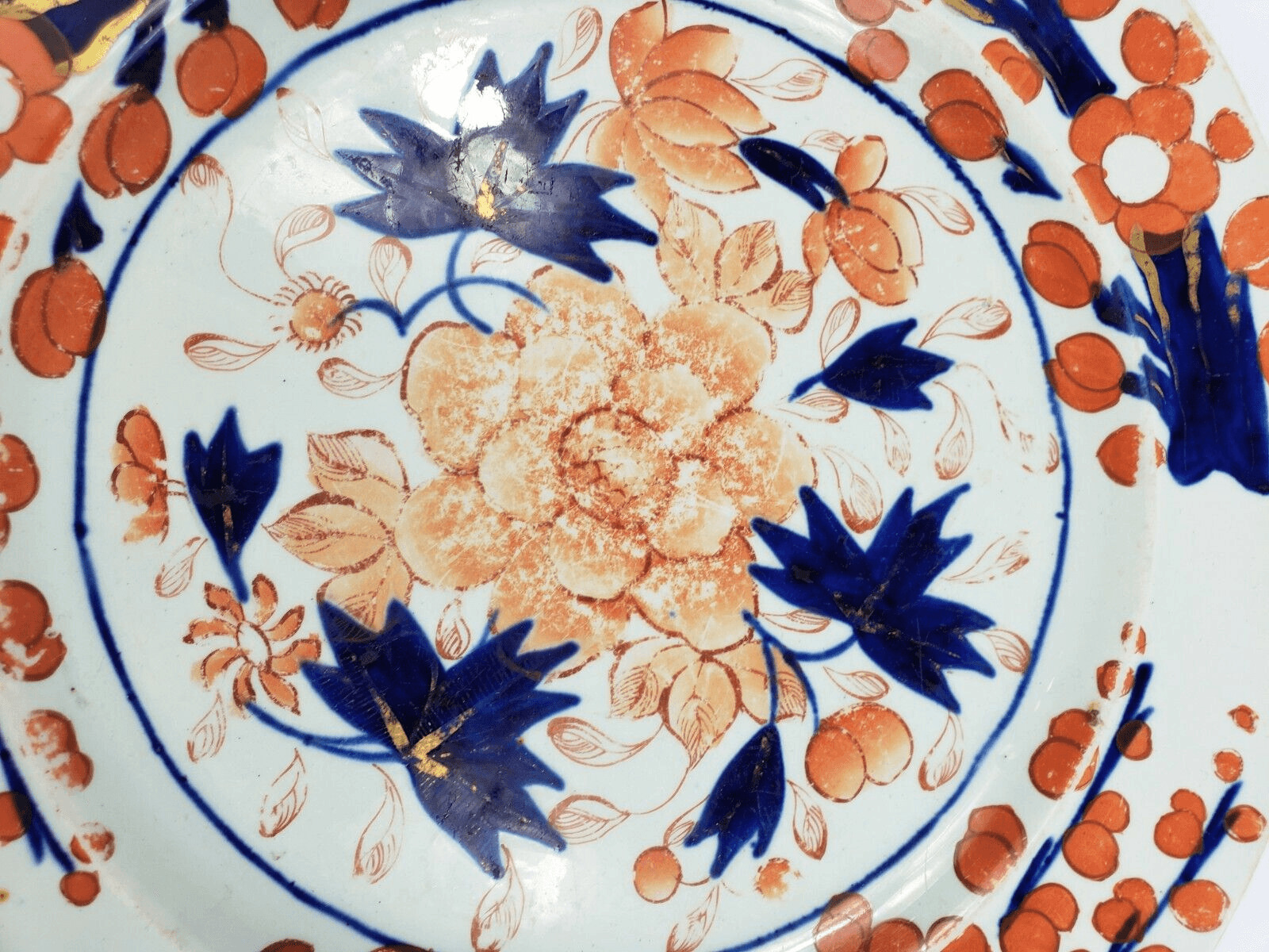 2 RARE Antique Mason's 19th Century 1800s Ironstone China Imari Floral Plates