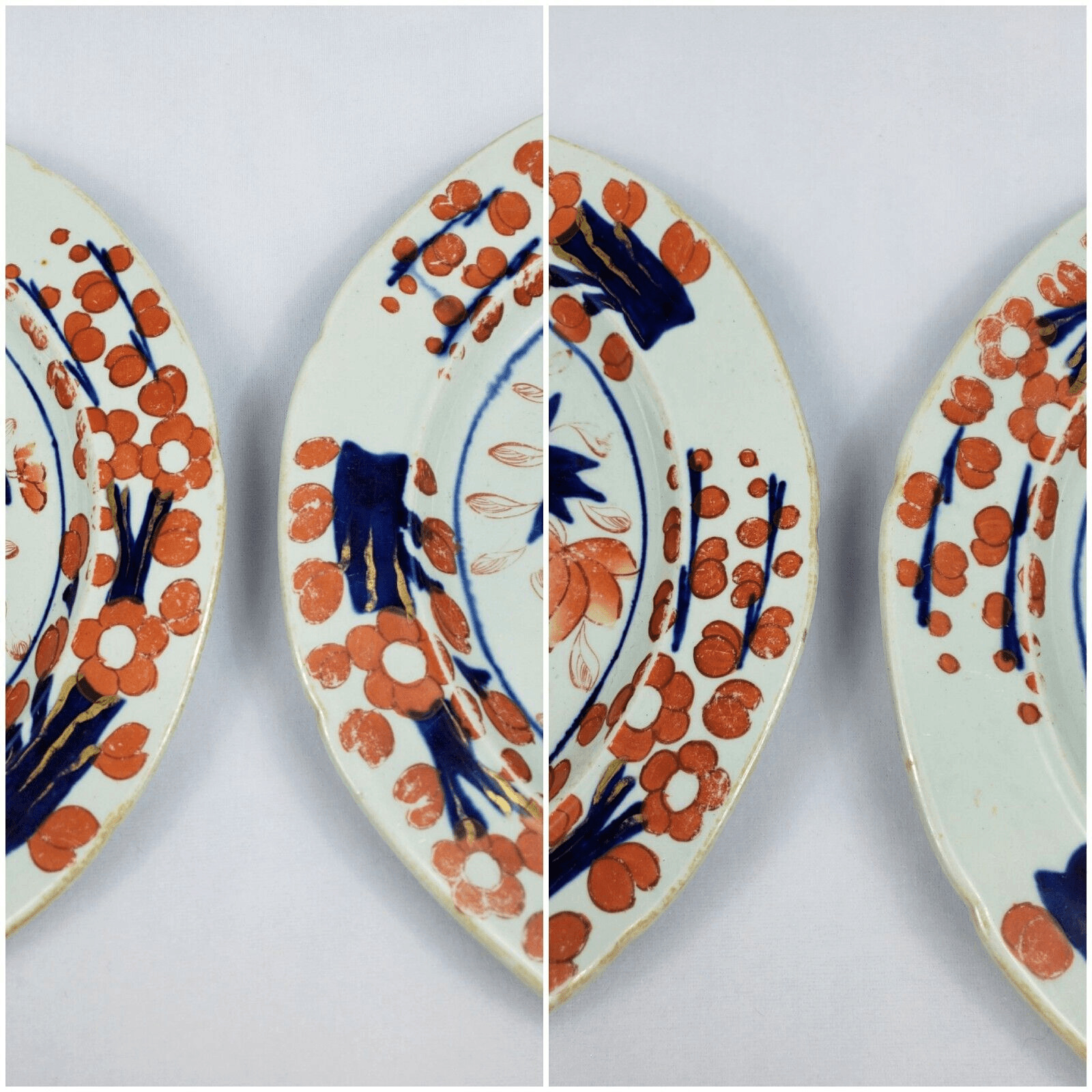 2 RARE Antique Mason's 19th Century 1800s Ironstone China Imari Floral Plates