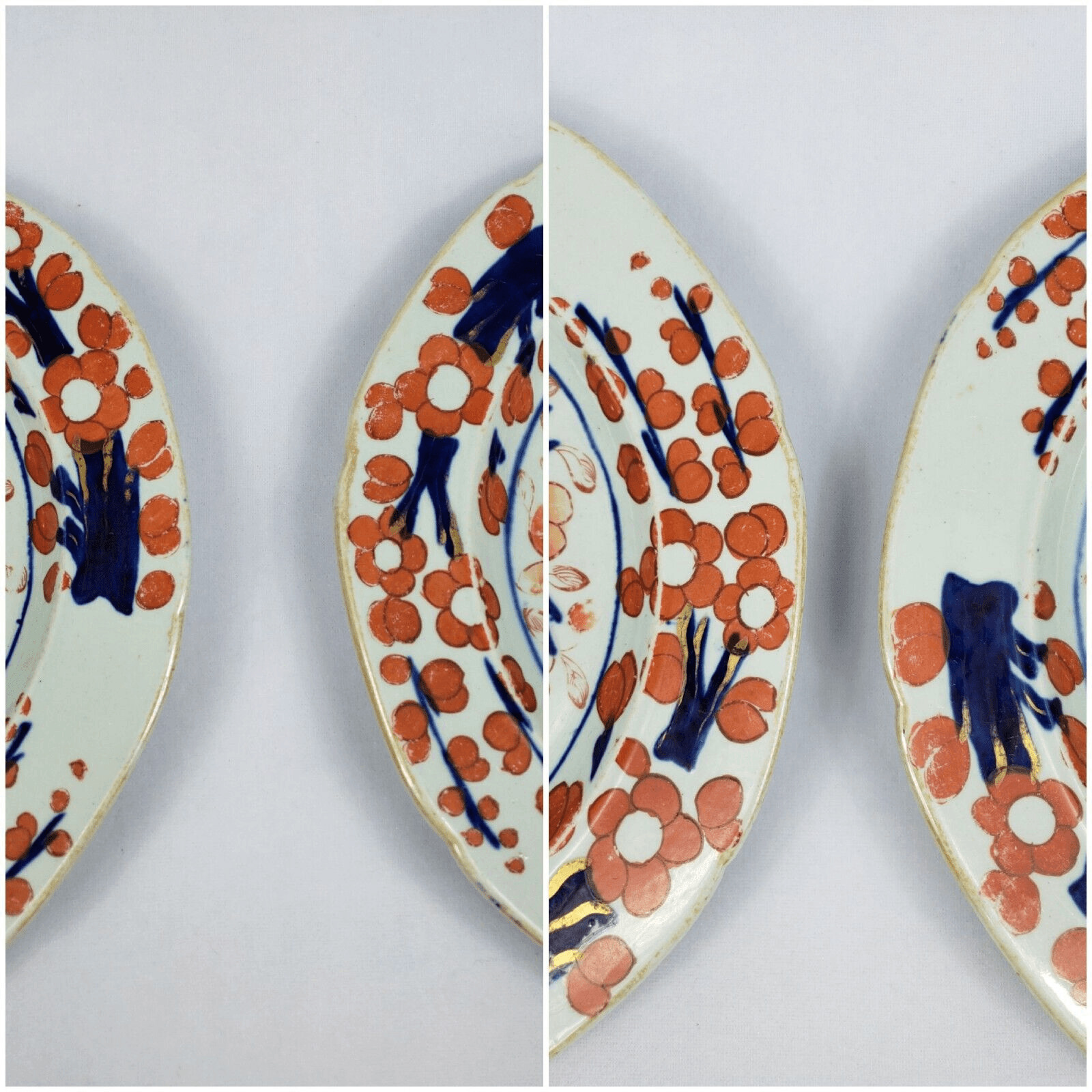 2 RARE Antique Mason's 19th Century 1800s Ironstone China Imari Floral Plates