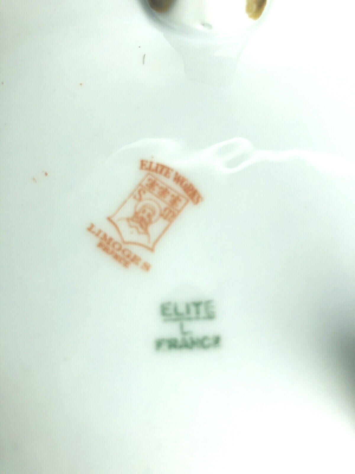 Rawo Dotter Limoges Elite Works Bowl France ANTIQUE Footed Compote Floral 1900