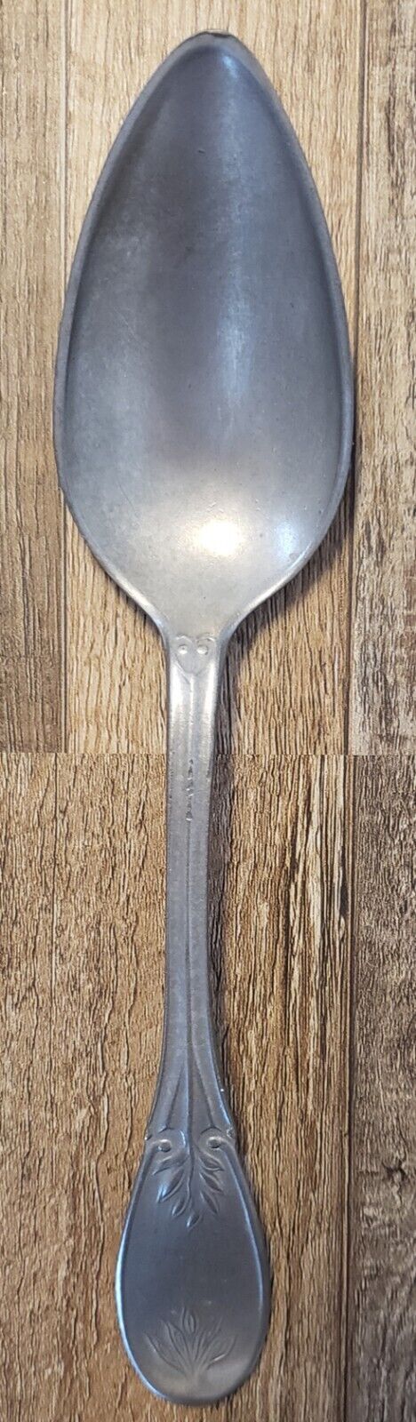 Antique 1800's 19th Century Pewter Soup Spoon 8" Flatware Tableware