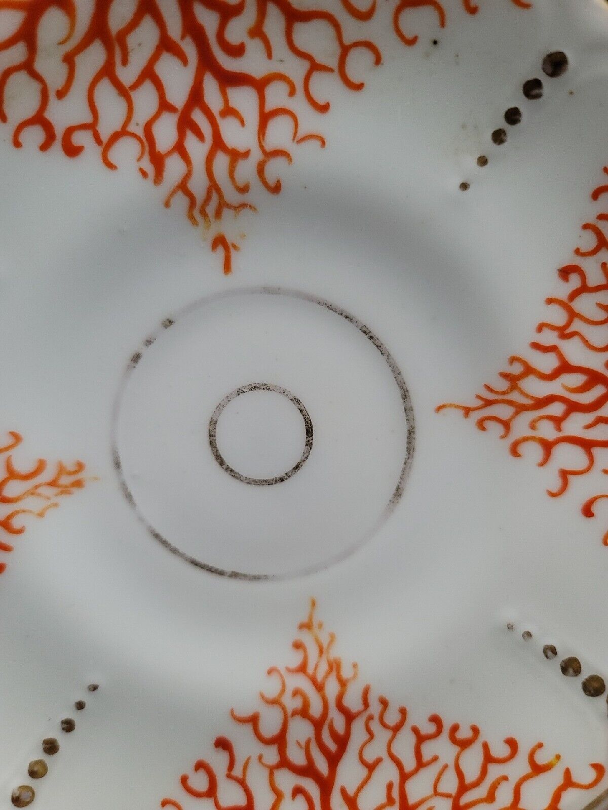 TPM Carl Tietsch Tea Cup Saucer ANTIQUE Mid-1800s Hand Painted