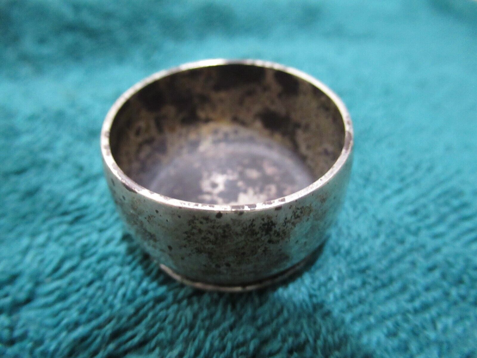 Tiffany & Co. Makers Sterling Silver 925-1000 Antique Tiny Dish, Monogram "ARW"