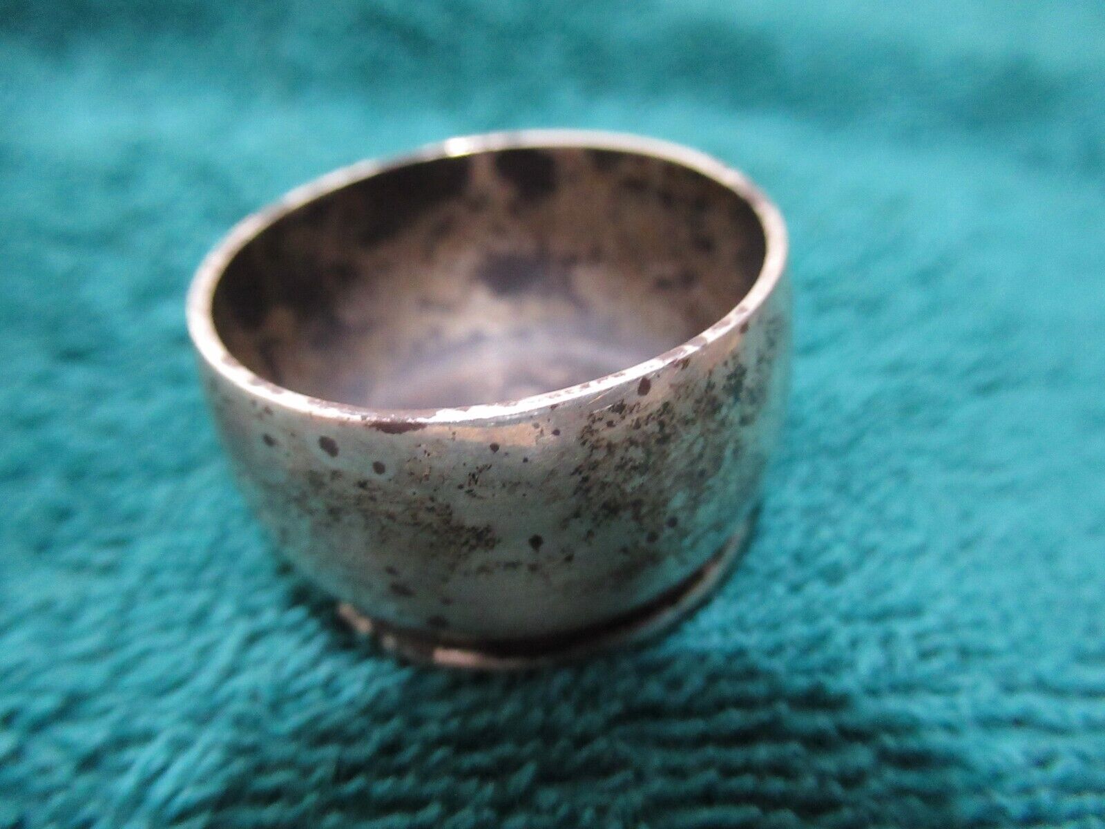 Tiffany & Co. Makers Sterling Silver 925-1000 Antique Tiny Dish, Monogram "ARW"