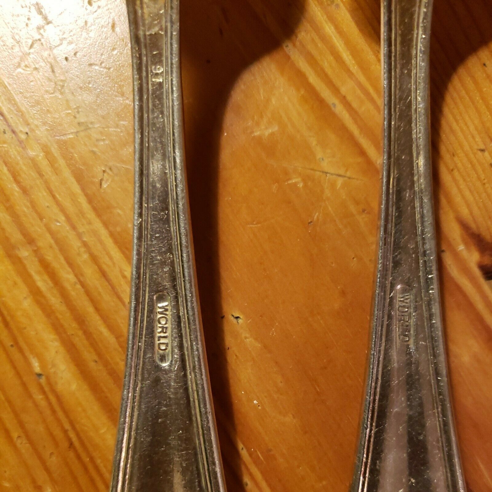 2 Antique Salad Forks By World Tableware Old Standish 1900s