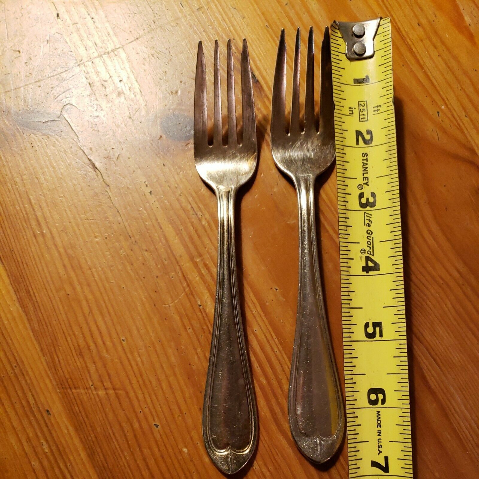 2 Antique Salad Forks By World Tableware Old Standish 1900s