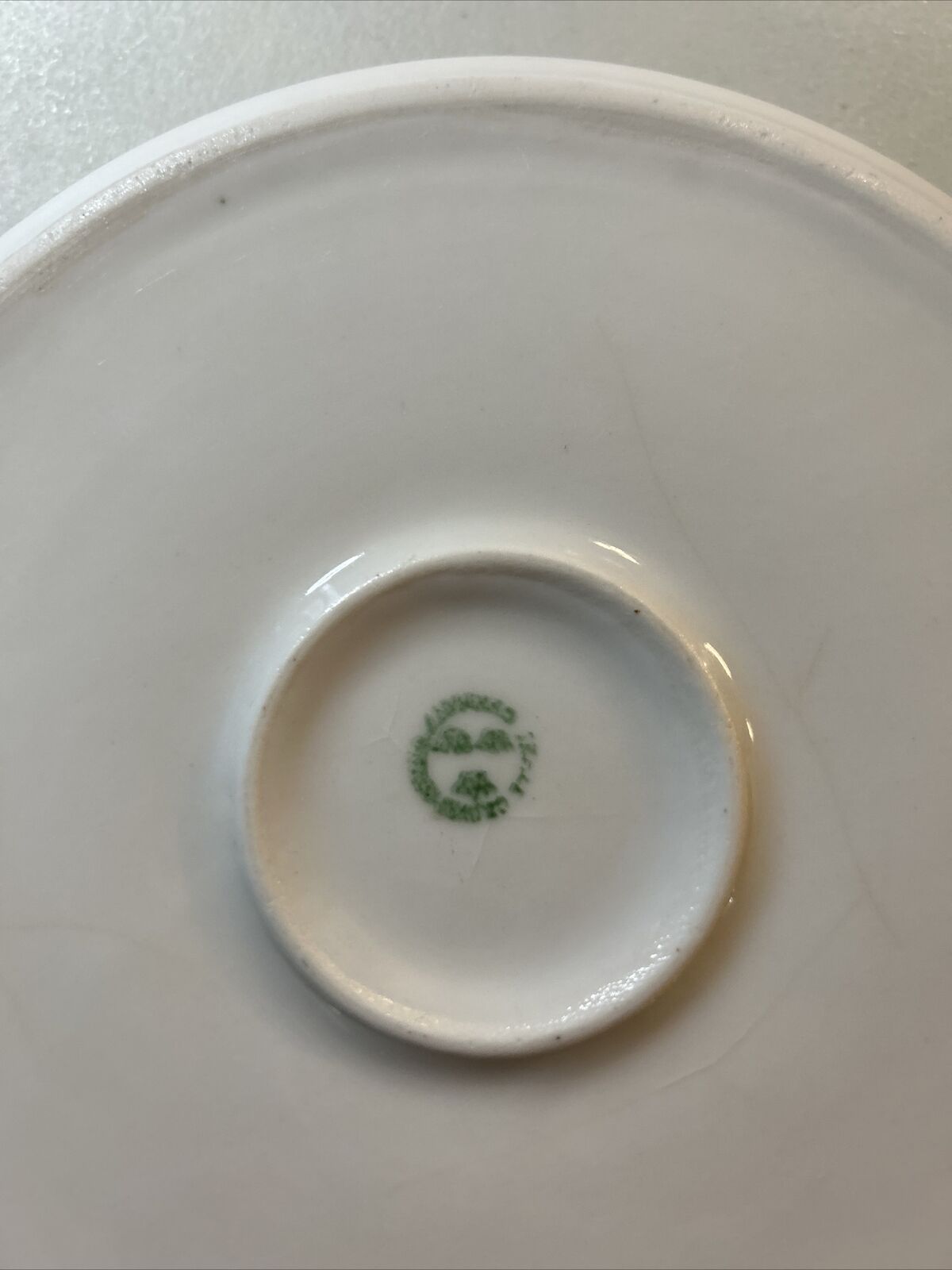 Antique Ceramic Nursery Bowl; Boy, girl, roosters and swans