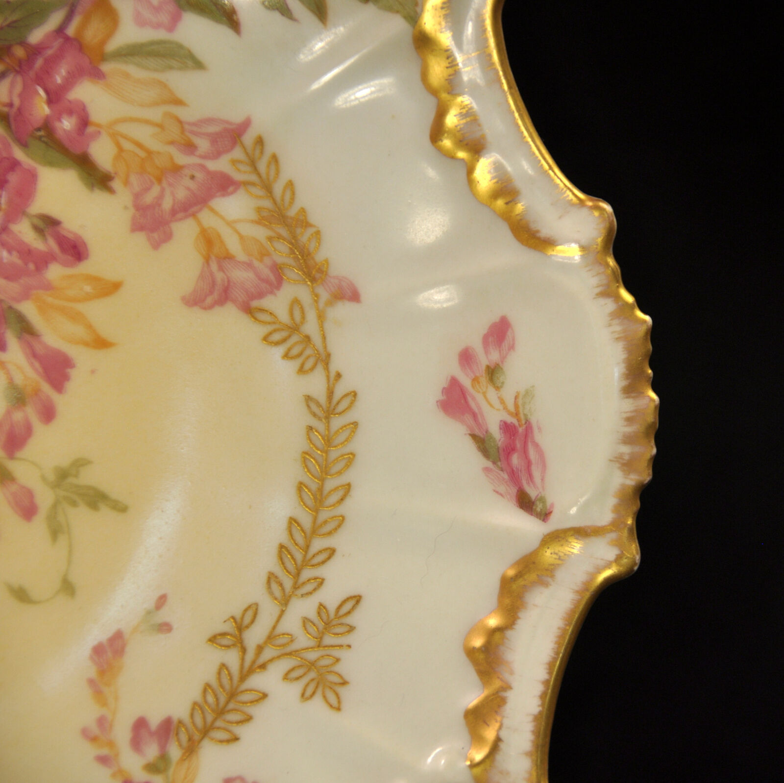 Limoges LDB&Co Flambeau Plate Wisteria 8 1/2" Charger Hand Painted 1891-1910 HTF