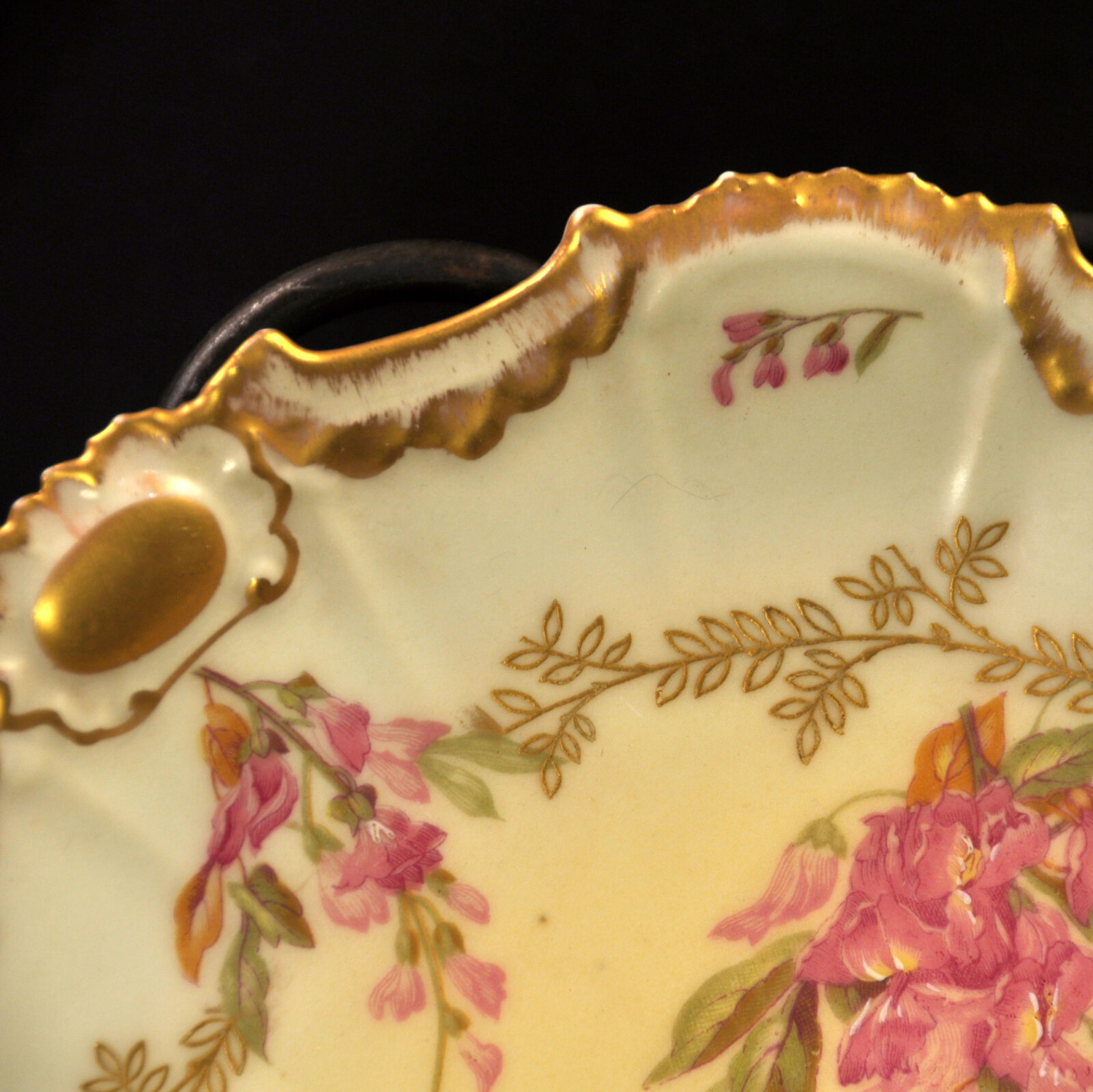 Limoges LDB&Co Flambeau Plate Wisteria 8 1/2" Charger Hand Painted 1891-1910 HTF