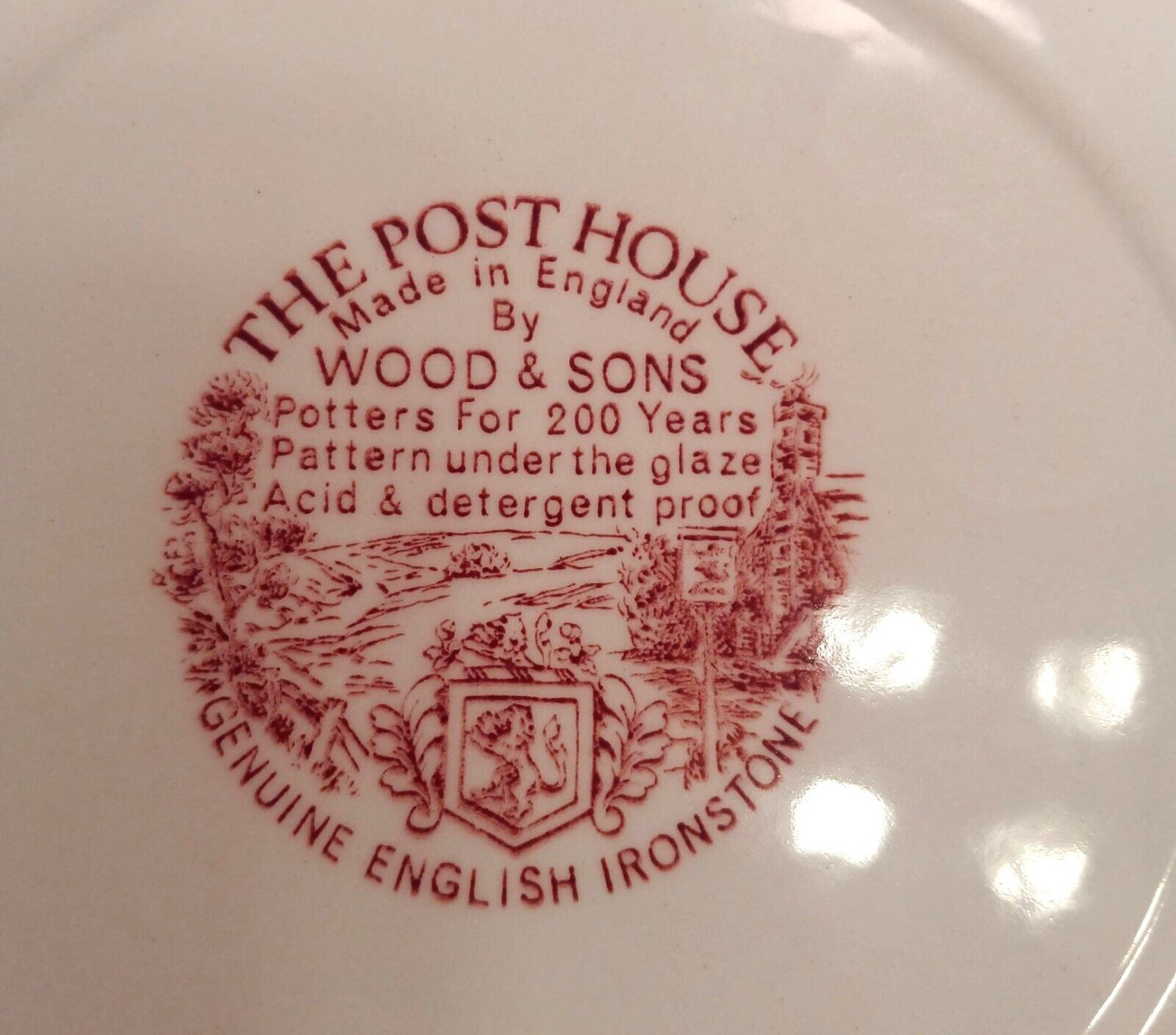 Wood & Sons Fine Tableware England Red Luncheon Salad Plates 8" Lot of Three