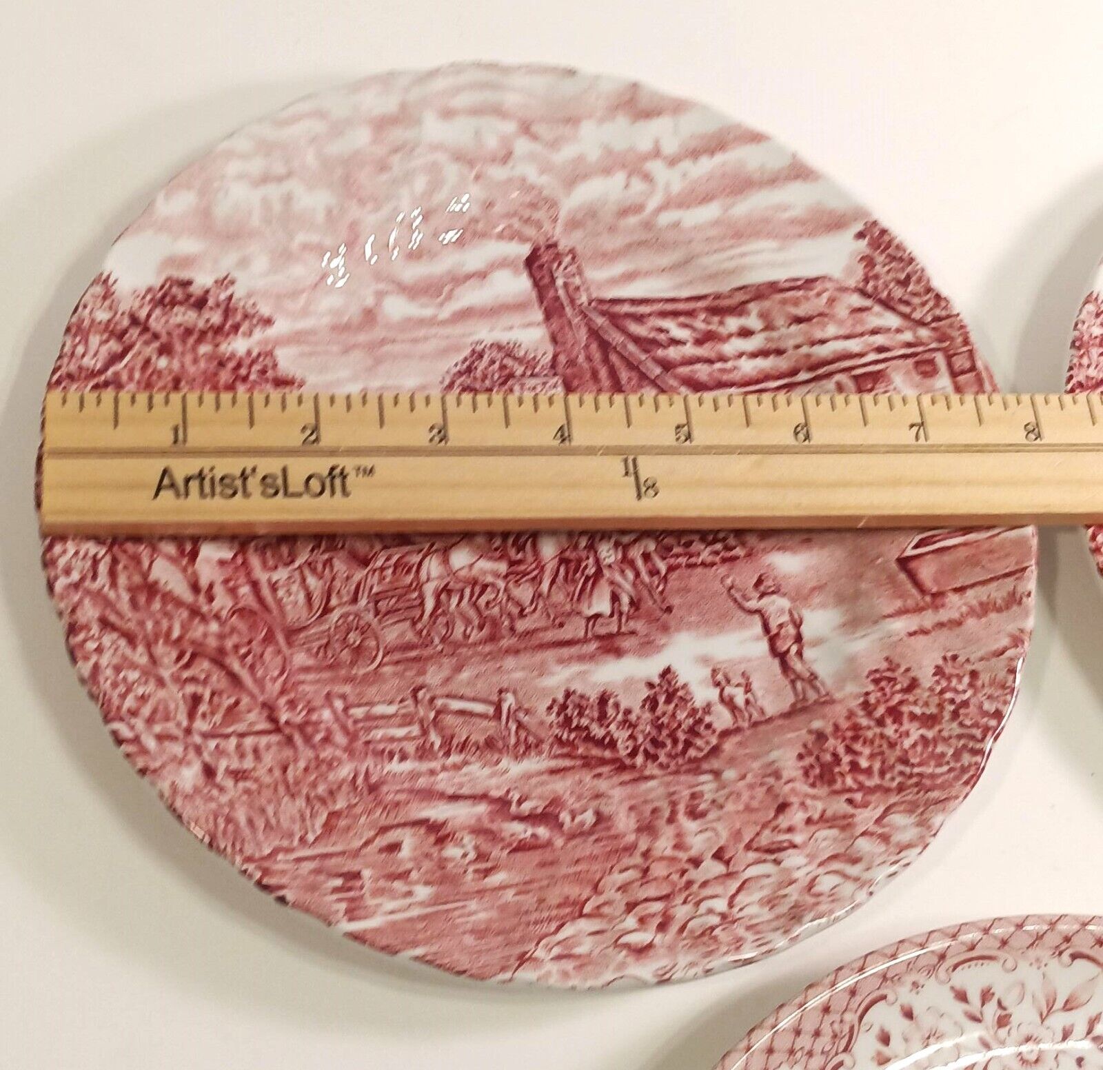 Wood & Sons Fine Tableware England Red Luncheon Salad Plates 8" Lot of Three