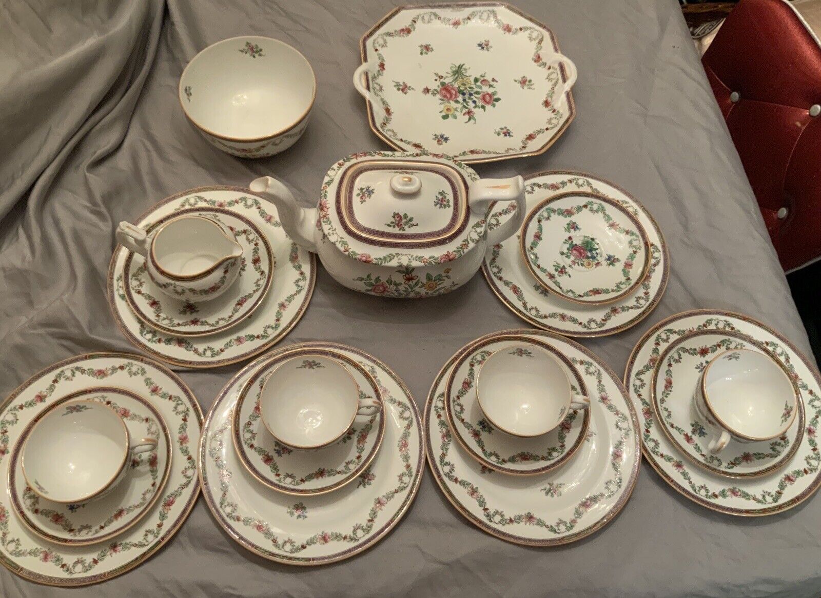 ANTIQUE COPELAND SPODE BONE CHINA 19TH CENTURY DINNERWARE