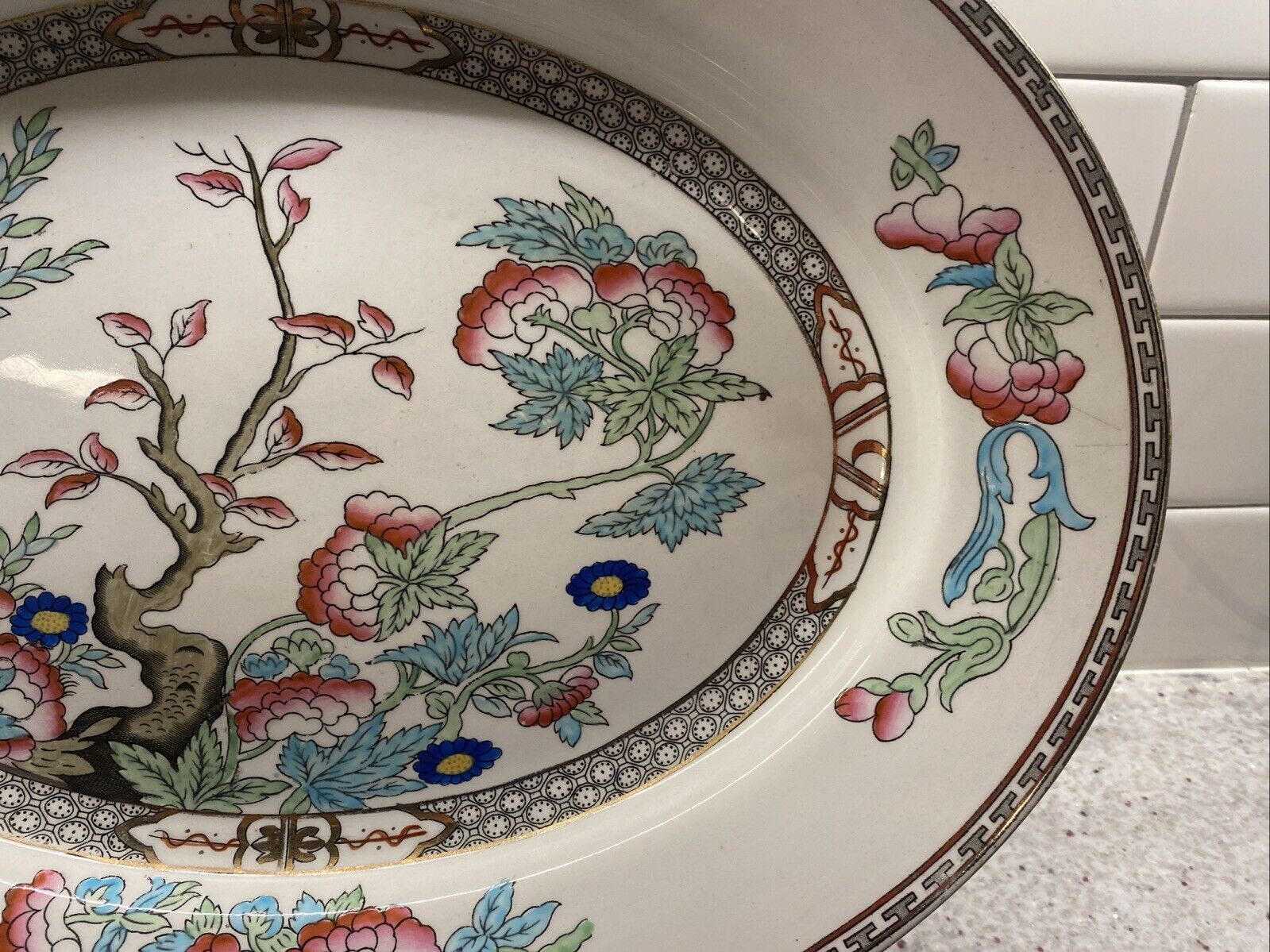 J & G Meakin Indian Tree Platter 15 7/8" Extra Large