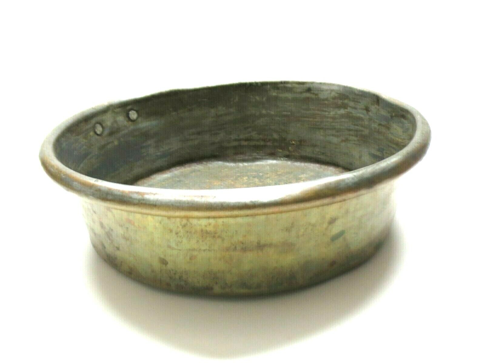 Ancient Metal Primitive Cooking Vessel Brass Fire Pot 1800s [Heavy Metal]