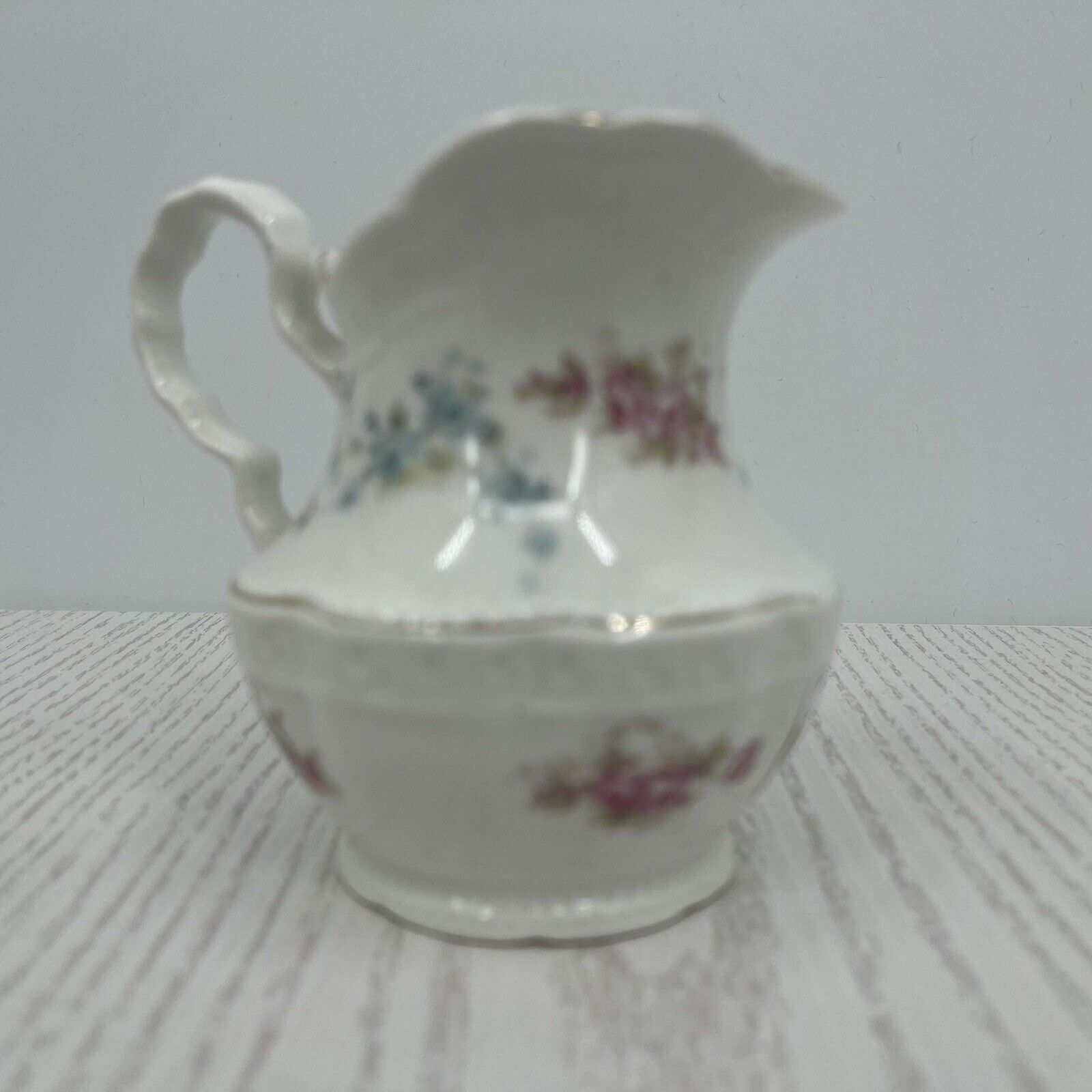 Antique Zeh Scherzer Small Pitcher Gold Blue Pink Embossed 5" Early 1900 Mark