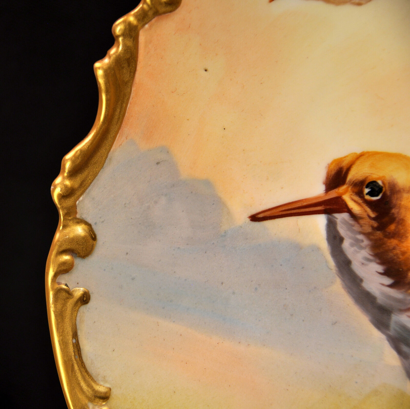 Limoges LDB&Co Flambeau Charger Plate 11.5" Bird Hand Painted Leonce 1890s-1900s