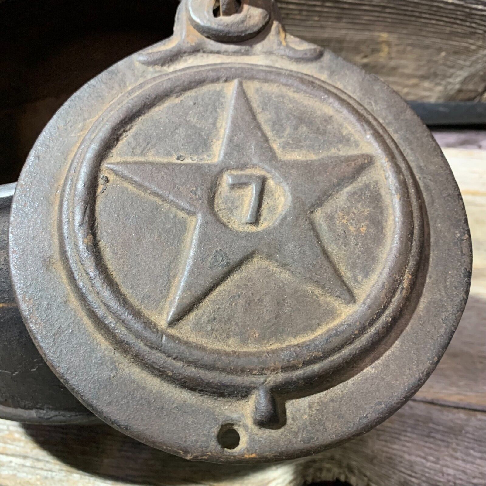 Antique 1800s Cast Iron, Tea Kettle, Chattanooga Star No. 7, Swivel Lid