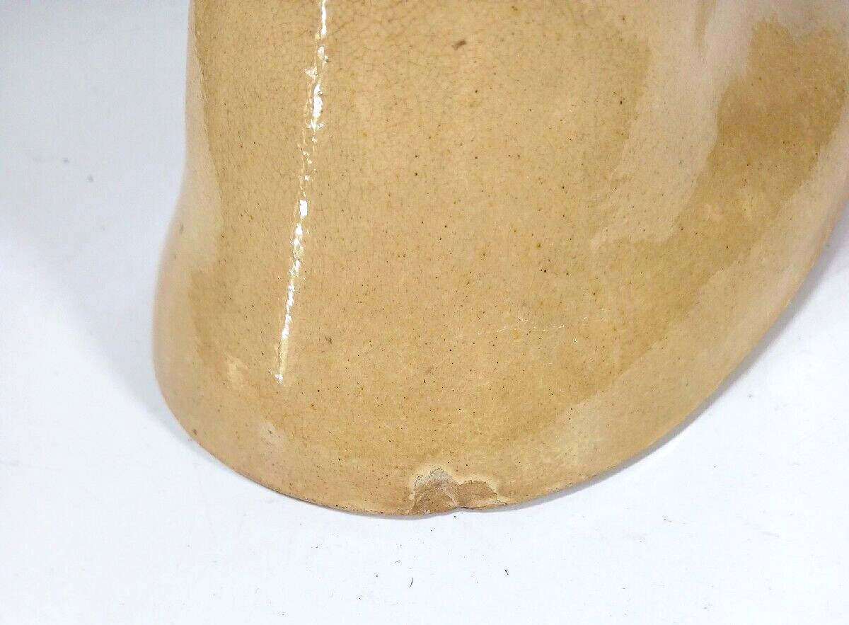 Antique Food Mold Stoneware Pottery Rabbit Yellowware 1800s 19th century
