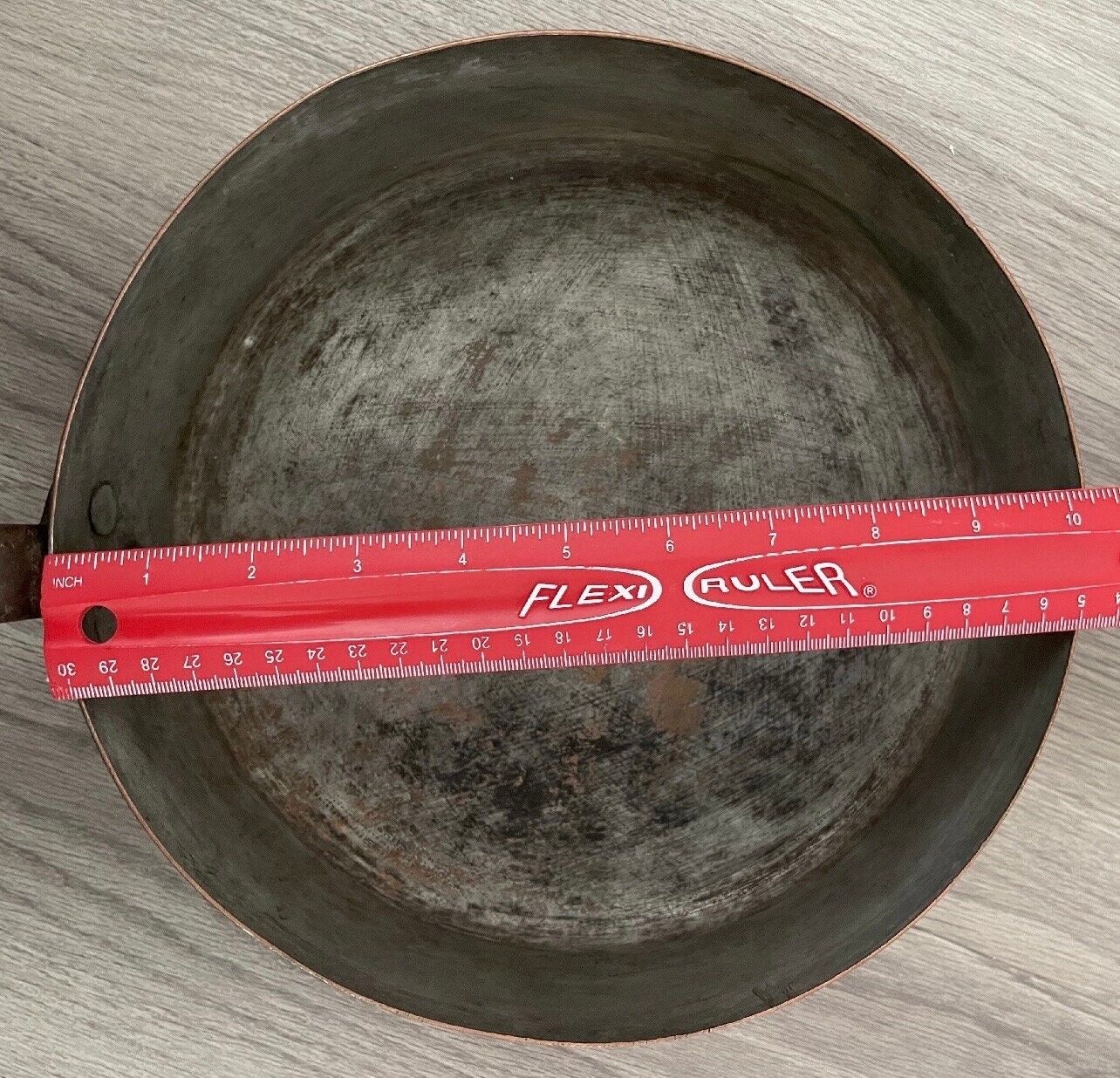 Stunning A La Menagere Antique French Copper Saute Pan Late 1800's