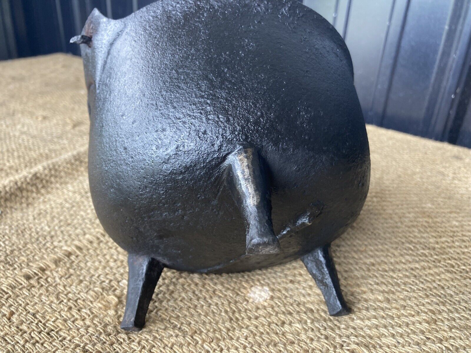 Vintage Late 1800's Cast Iron 3 Leg Kettle Bean Pot w/Gate Mark Antique 6” Dia