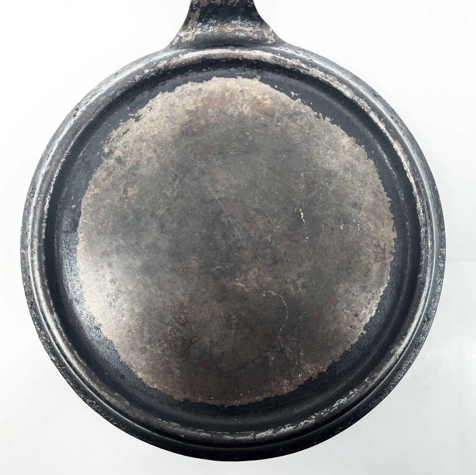 1800s Best Empire Steel 10.5”Frying Pan Skillet Cowboy Chuckwagon Griddle VNTG