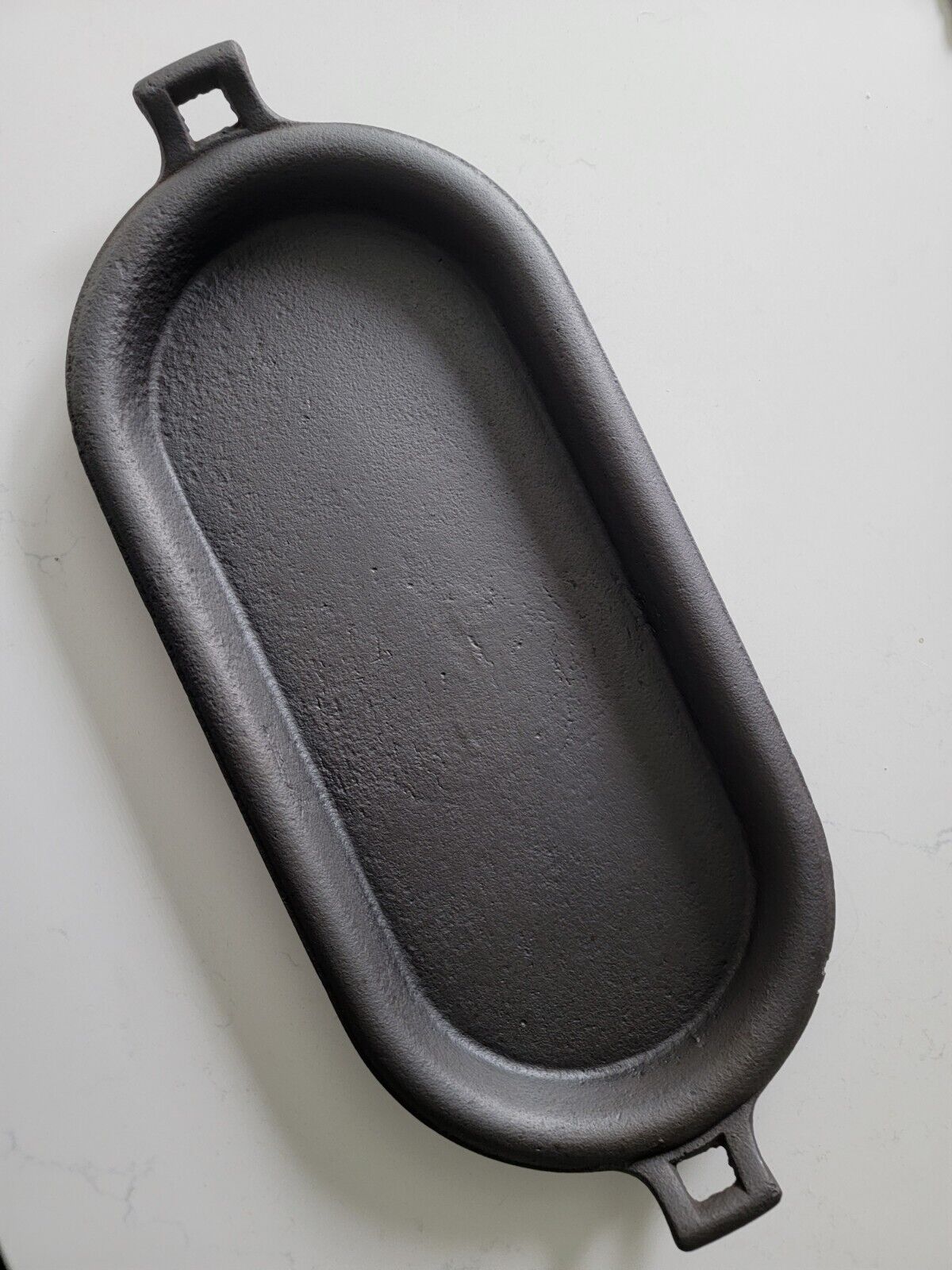 1800's Gate Marked Cast Iron Oval Griddle