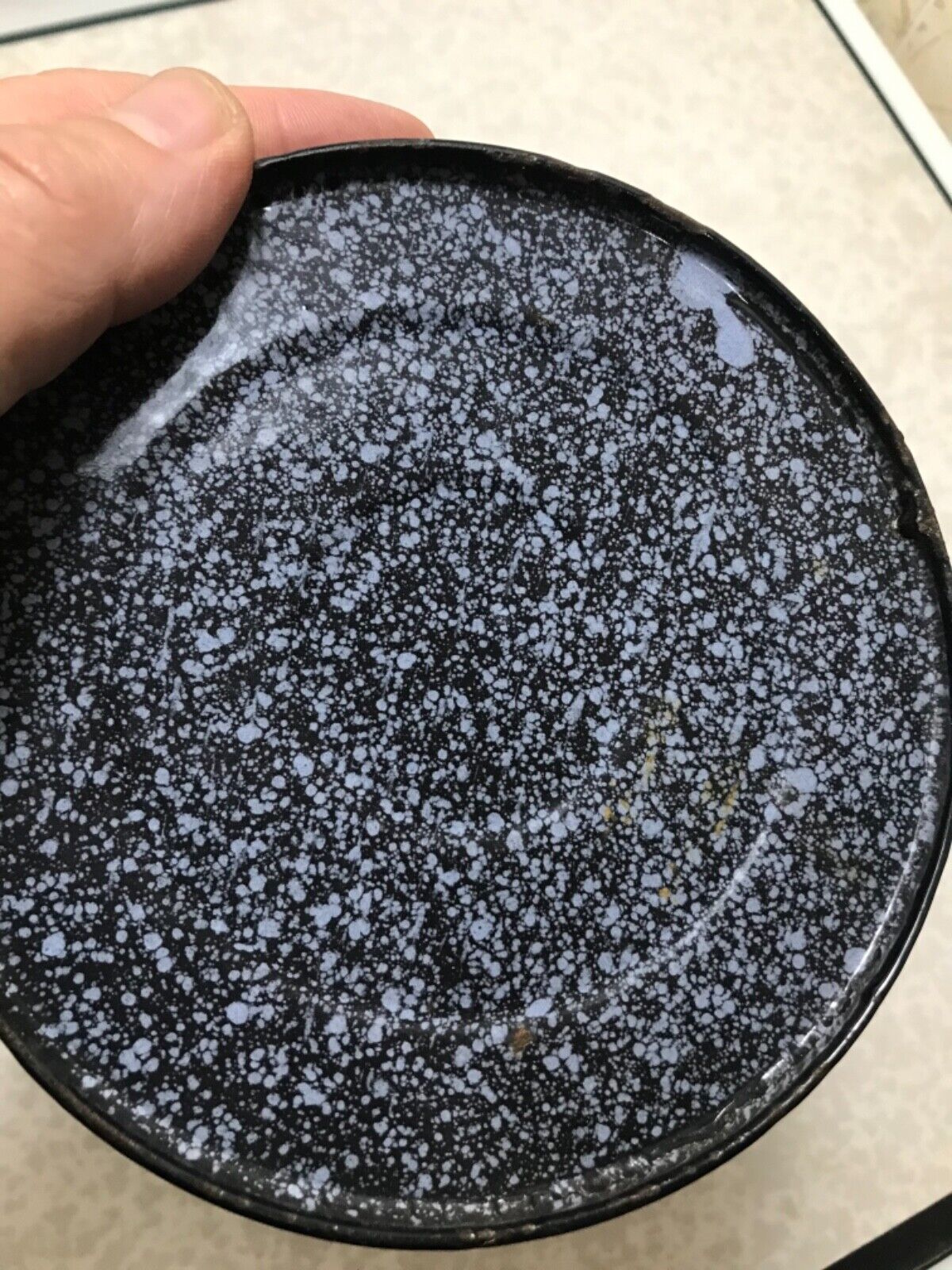 RARE MINT BLACK PURPLE  MILK/CREAM CAN 1900’s GRANITEWARE ENAMELWARE ANTIQUE!