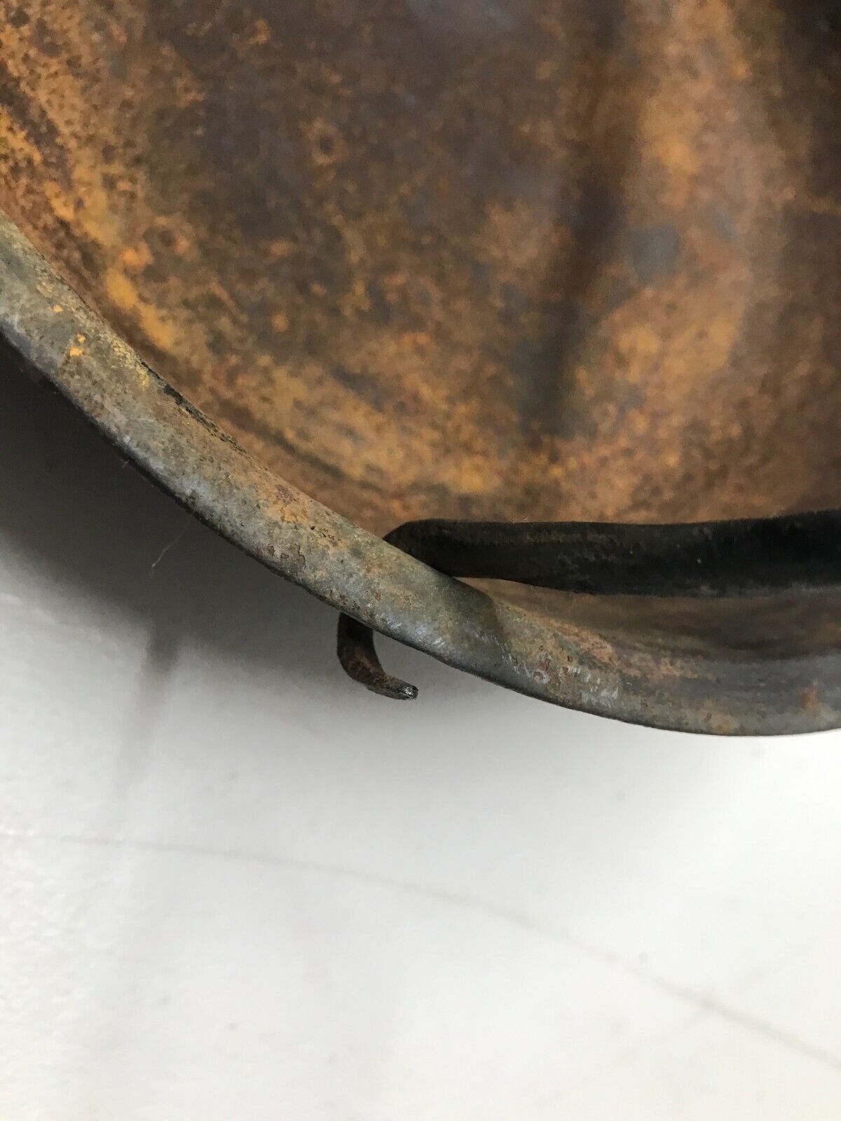 1800s Antique 11" Cast Iron Scotch Bowl w/ Gate Mark, Hand Forged Bail Handle