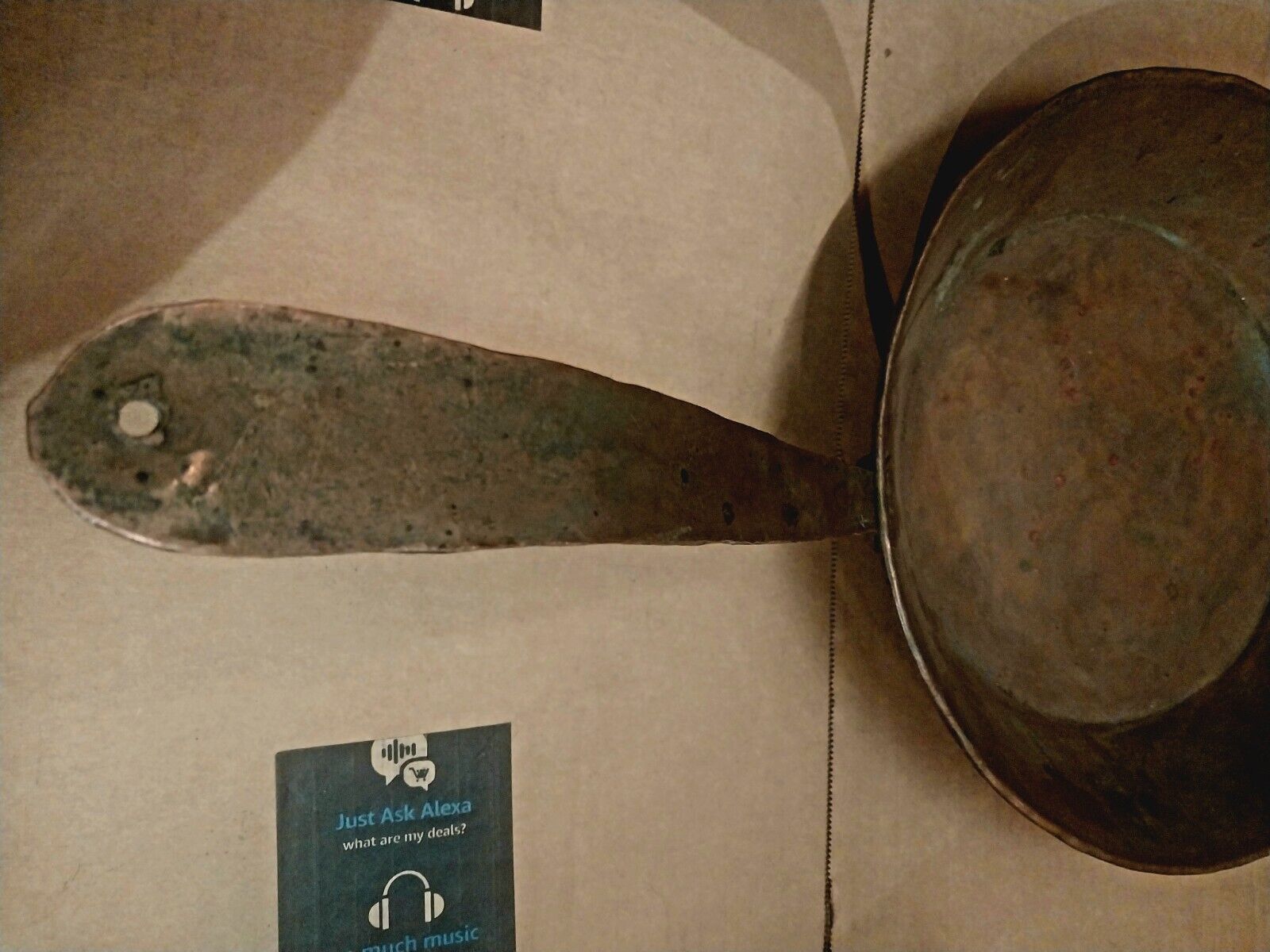 Copper Skillet Hand Forged 12" Diameter Circa-1800's Very Old Piece