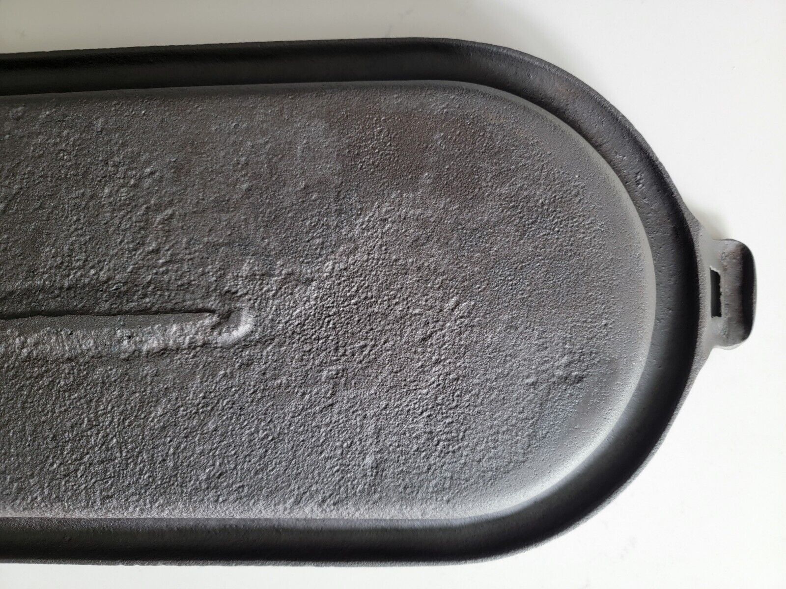 1800's Gate Marked Cast Iron Oval Griddle