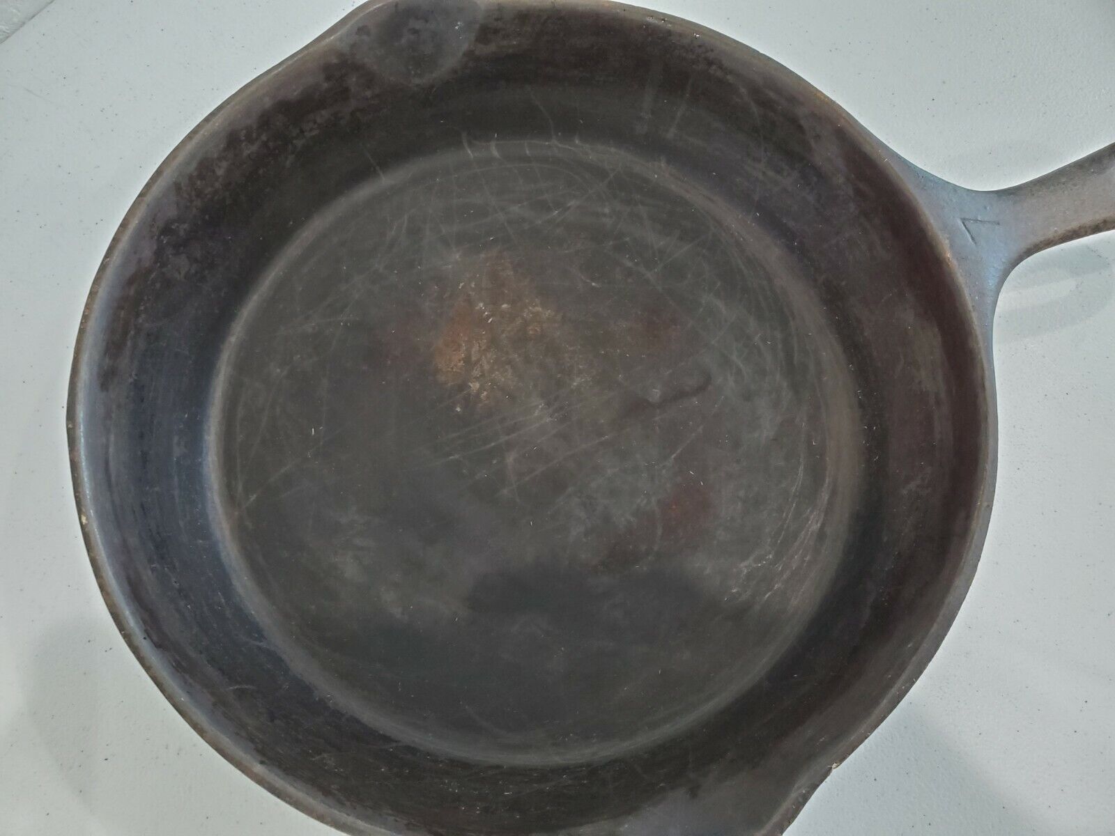 Cast Iron Antique Skillet #7 / 10"  1800's