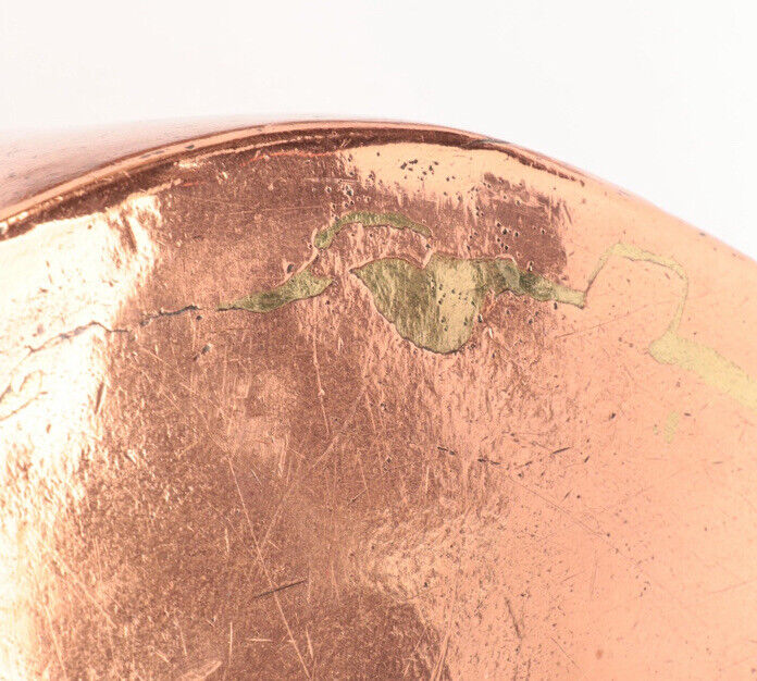 9 QUART SZ SUPERB 1800's  19th CENTURY AMERICAN COPPER HANDLED STOCKPOT SOUP POT