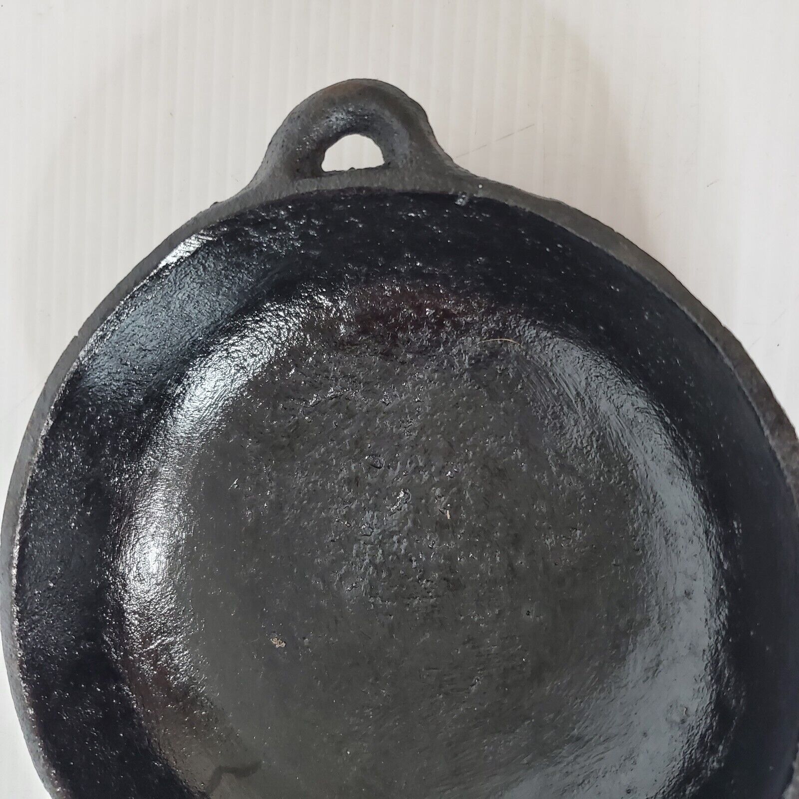 Antique Cast Iron 7 Inch Dual Handle Frying Pan Baking Dish Unmarked 1800s
