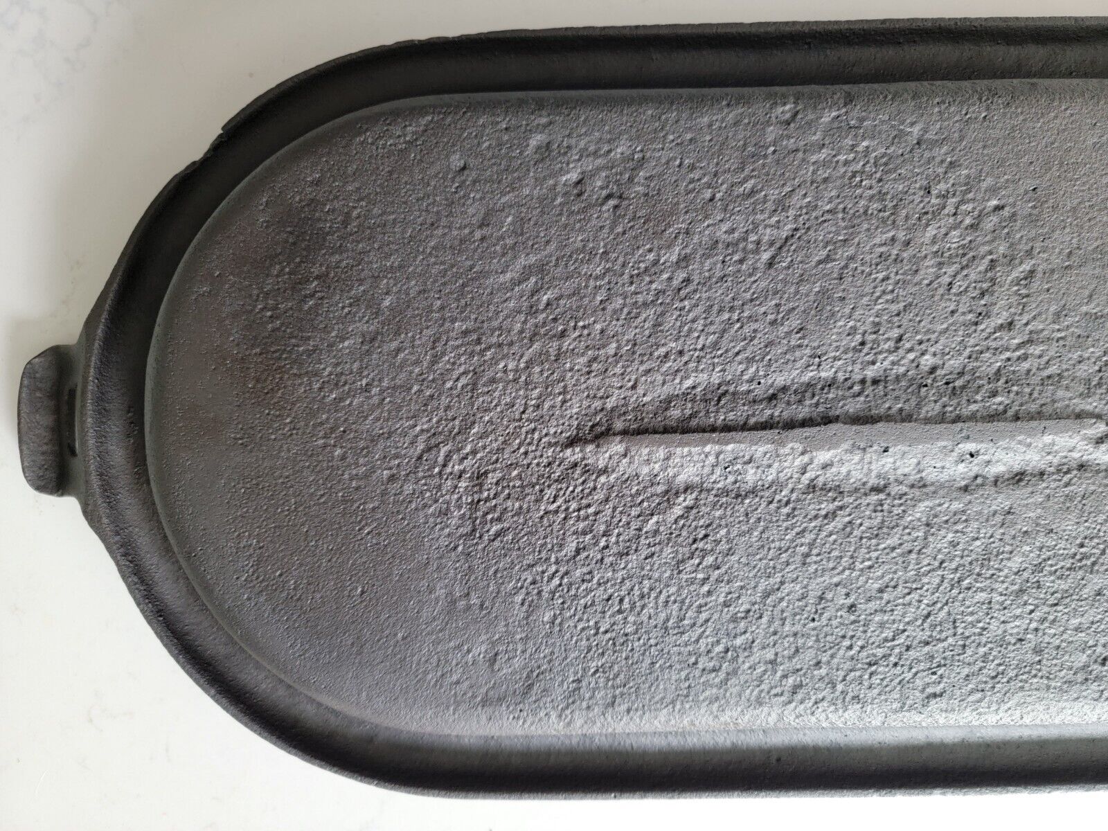 1800's Gate Marked Cast Iron Oval Griddle