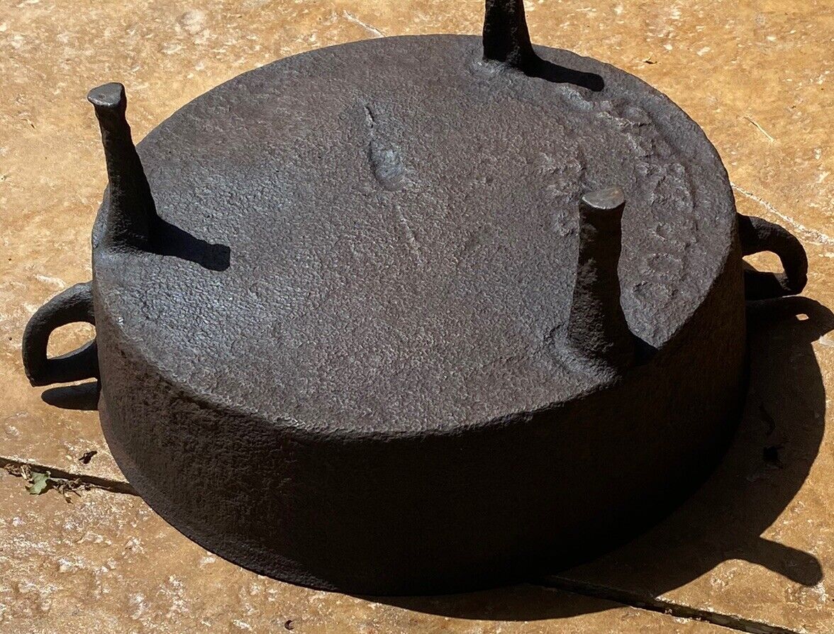 RARE! 1800’s  SAVERY & CO NO. 3 CAST IRON KETTLE SKILLET POT 3-LEGGED - RESTORED